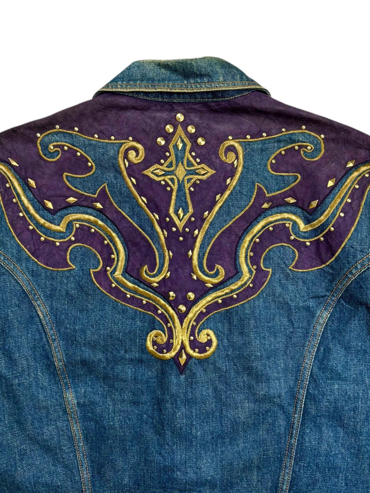 If Six Was Nine 1990s Yoshiyuki Konishi Ethnic Cowboy Patchwork Denim Jacket Size US M / EU 48-50 / 2 - 12 Thumbnail