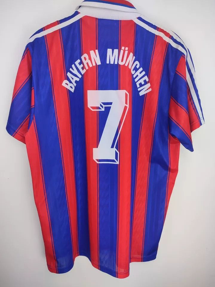 Adidas 1995/97 ADIDAS Bayern Munich Munchen #7 FOOTBALL Kit SHIRT Size US L / EU 52-54 / 3 - 11 Thumbnail