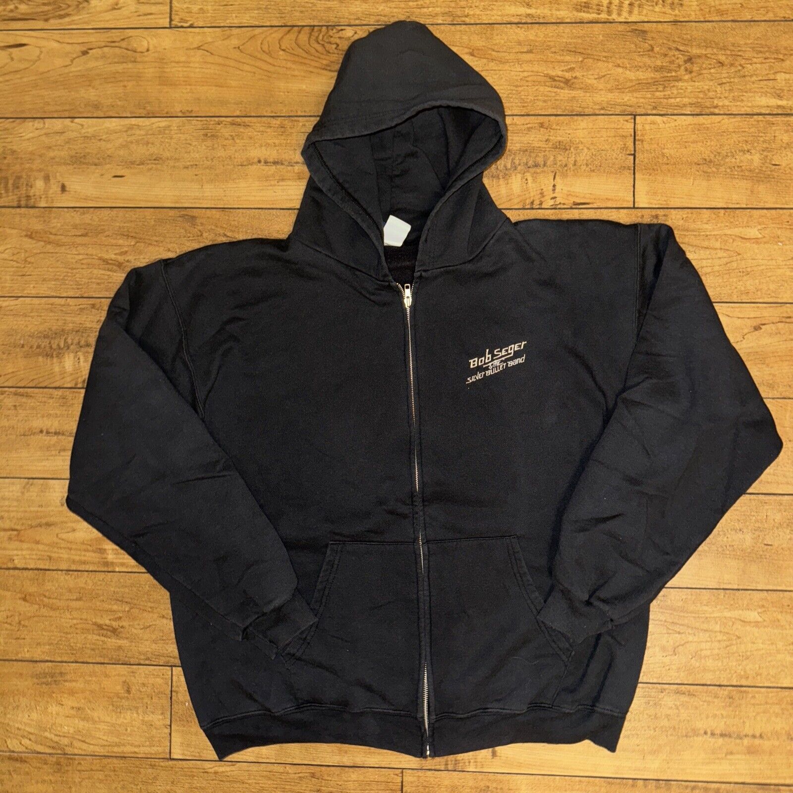 Band Tees Bob Seager Silver Bullet Band Full Zip Hoodie Black XL 26x28 Size US XL / EU 56 / 4 - 1 Thumbnail
