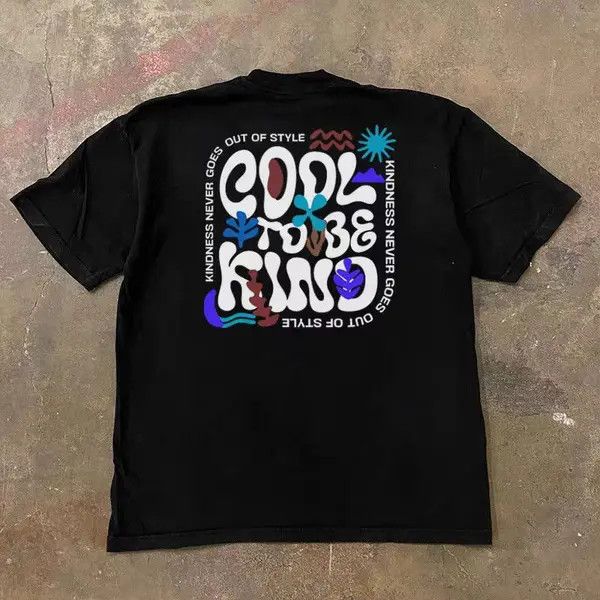 Japanese Brand Black Loose Street Graffiti Print Short Sleeve T-Shirt Size US M / EU 48-50 / 2 - 3 Thumbnail