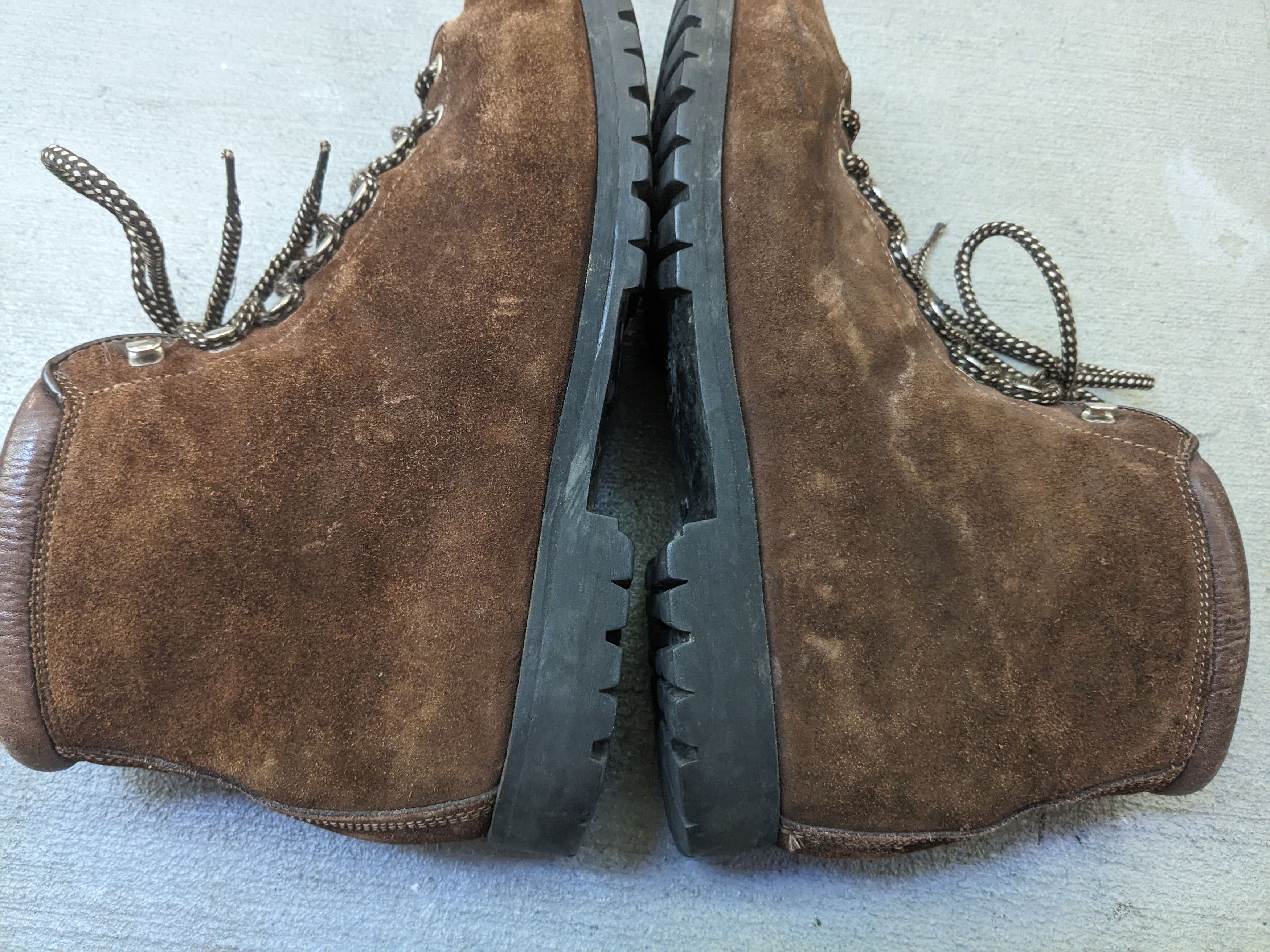 Genuine Leather × Vintage Vintage Fabiano Boots Brown Suede 13.5 Narrow Leather Lace Size US 13 / EU 46 - 6 Thumbnail