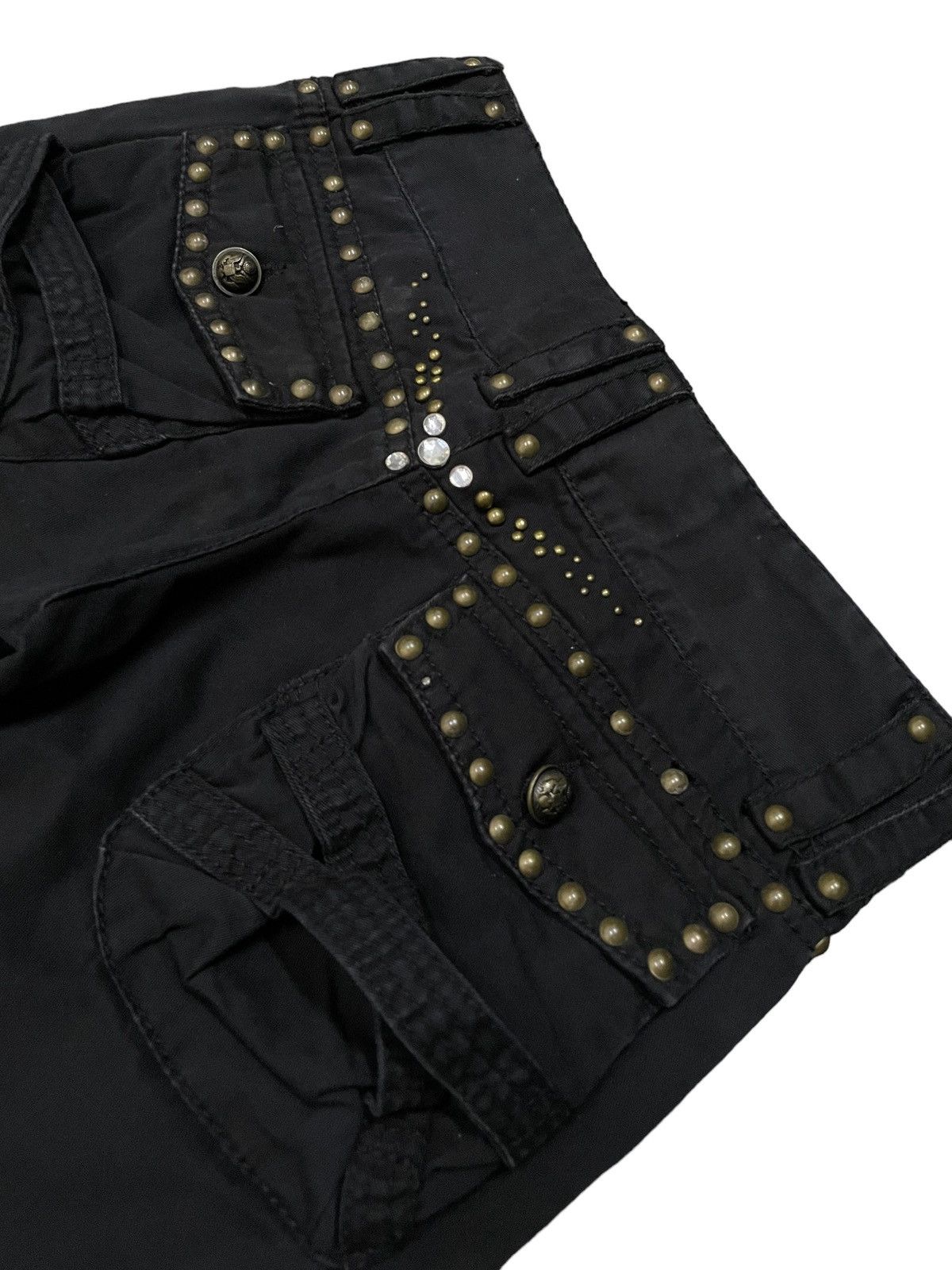 Japanese Brand × Le Grande Bleu (L.G.B.) × MOUSSY Moussy Japan Heavy Studded Flared Dancer Cargo Pants Size US 28 / EU 44 - 14 Thumbnail