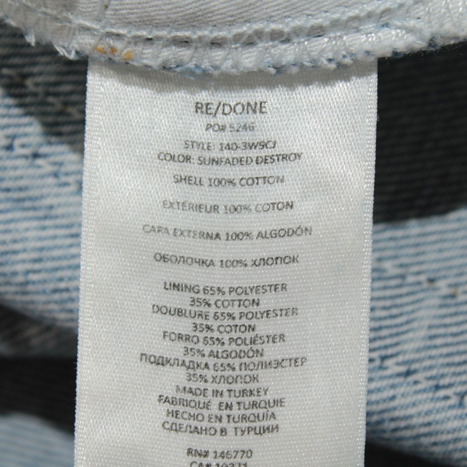 RE/DONE Re/Done 90s Comfy Denim Jeans Size 29 Sunfaded Destroy Blue Size 28" / US 6 / IT 42 - 6 Thumbnail