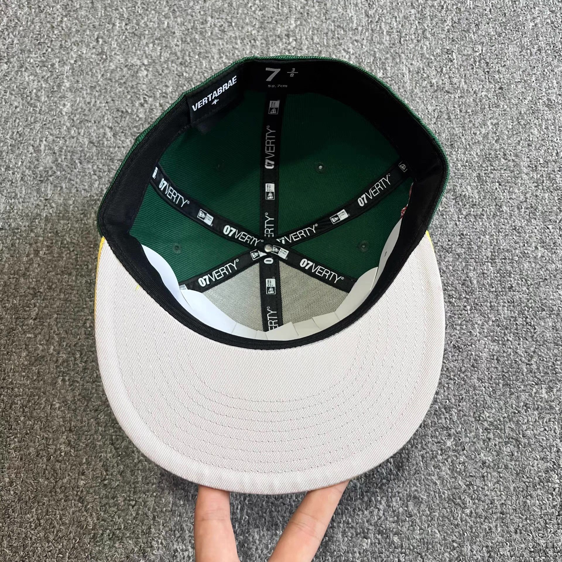 Vertabrae VERTABRAE Fitted Flat Brim Baseball Cap & Sun Hat Q7 Size ONE SIZE - 5 Thumbnail