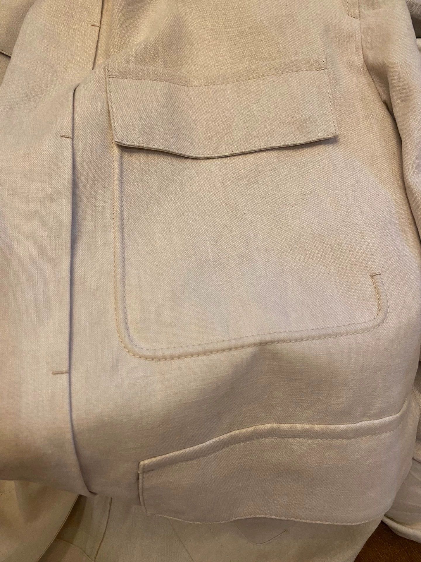 Ermenegildo Zegna Zegna New Logo Traveler 100% Linen 4-Pocket Jacket Size US M / EU 48-50 / 2 - 7 Thumbnail