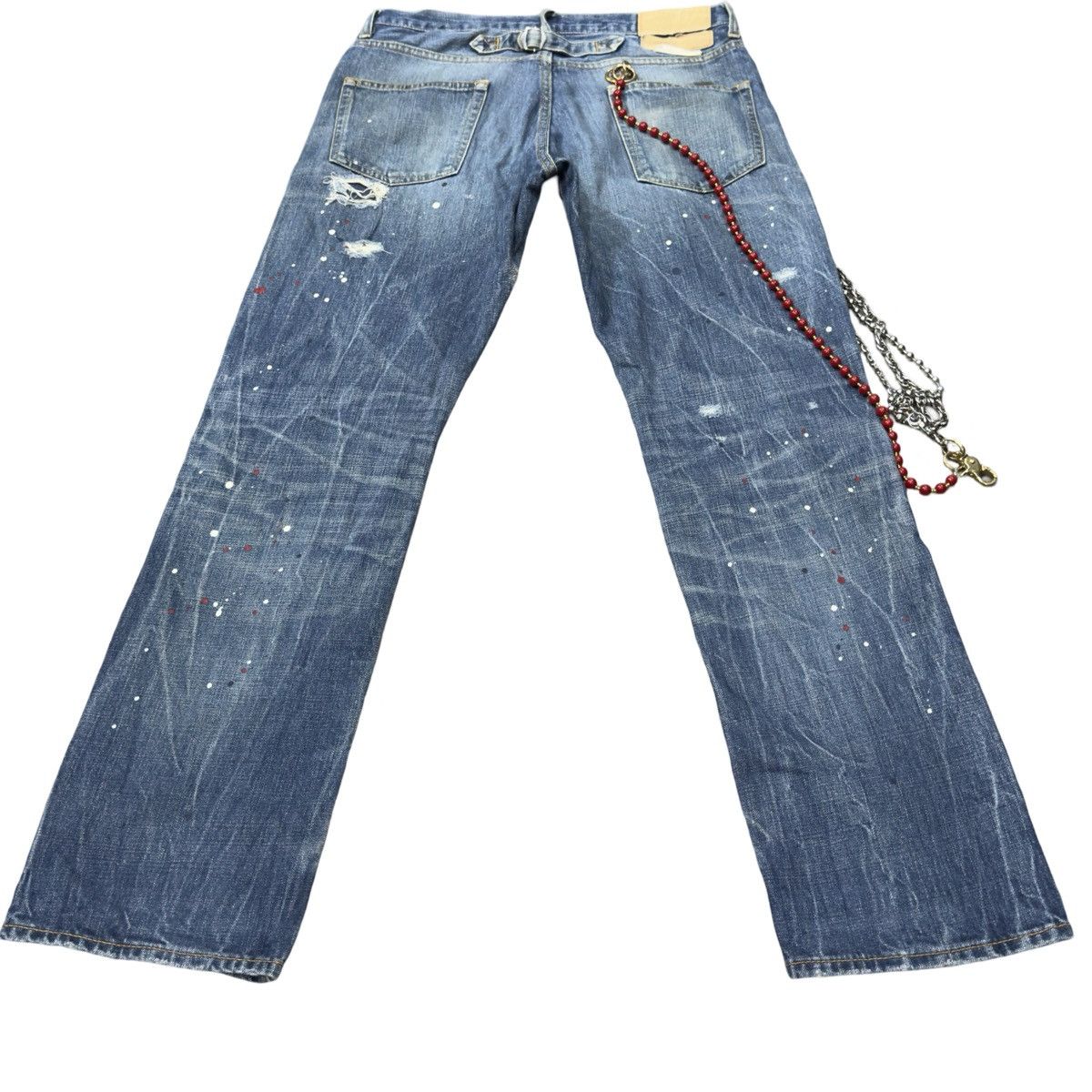 Sophnet. hiroshi fujiwara x sophnet distressed denim jeans Size US 32 / EU 48 - 11 Thumbnail