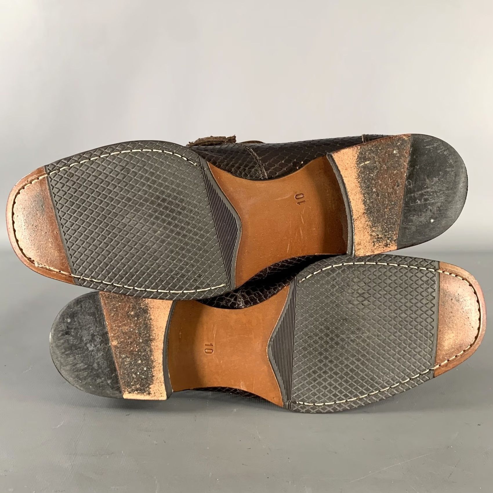 Versace GIANNI VERSACE Size 10 Brown Python Loafer Loafers Mens Adult Leather Dress Loafer Size US 10 / EU 43 - 6 Thumbnail