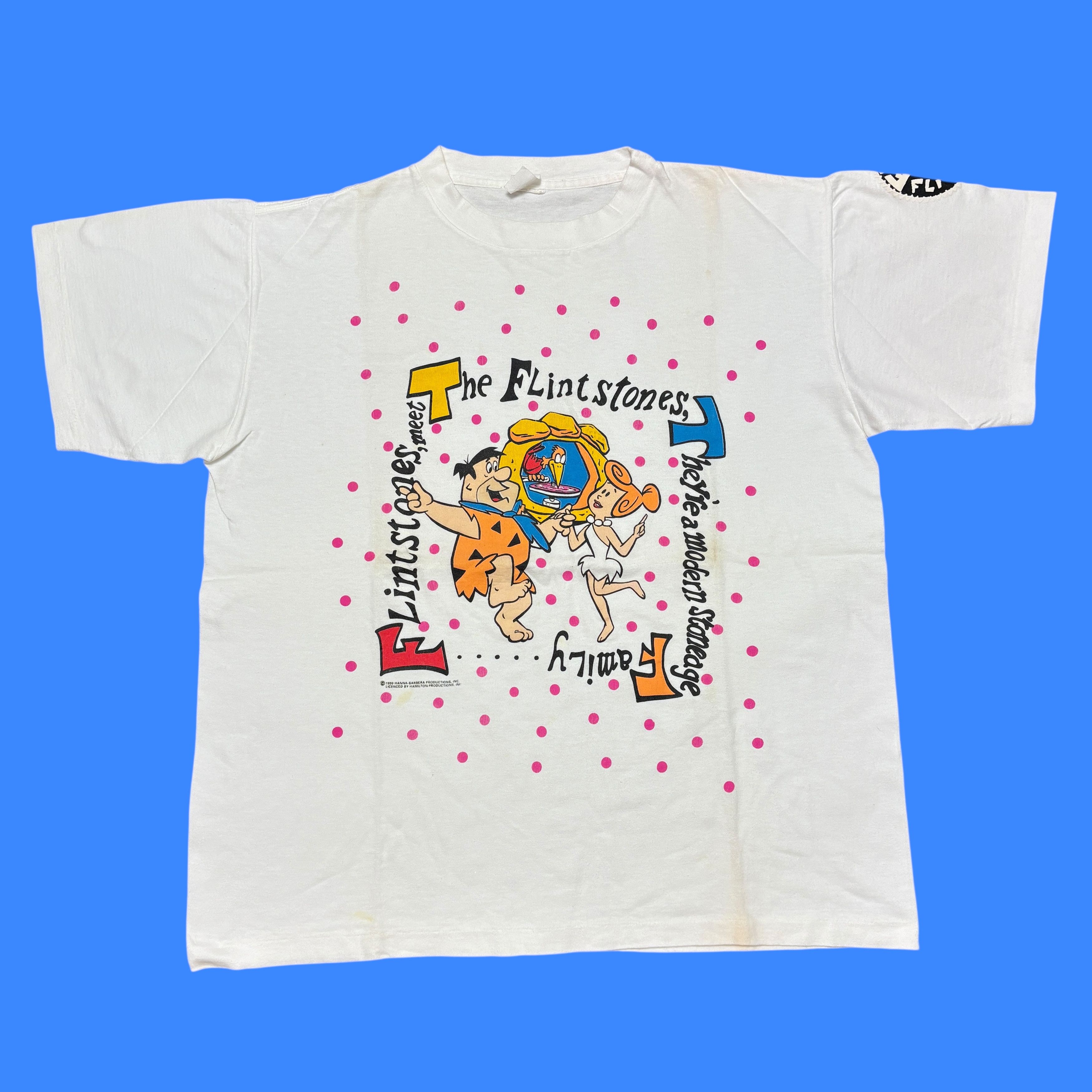 Cartoon Network × Vintage Vintage Flintstones Shirt 90s Single Stitch Cartoon Size US L / EU 52-54 / 3 - 1 Thumbnail