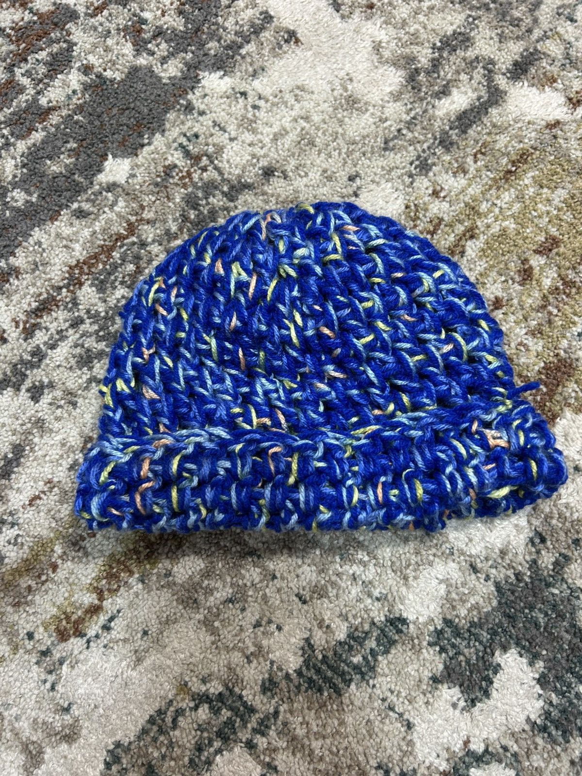 Other Hand-Knitted Beanie Blue Size ONE SIZE - 1 Thumbnail