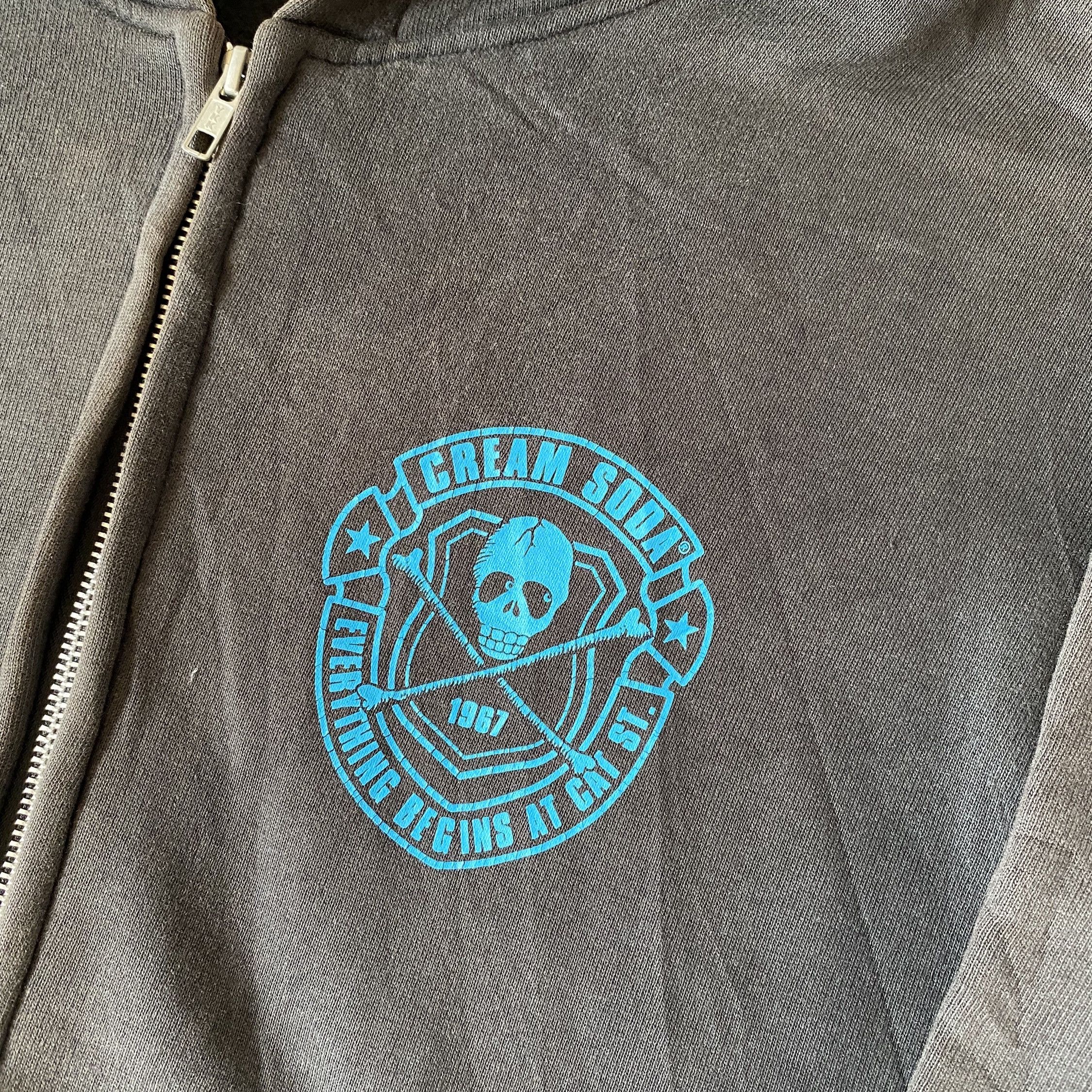 Beauty Beast Cream soda distressed zipper hoodie Size US M / EU 48-50 / 2 - 4 Thumbnail