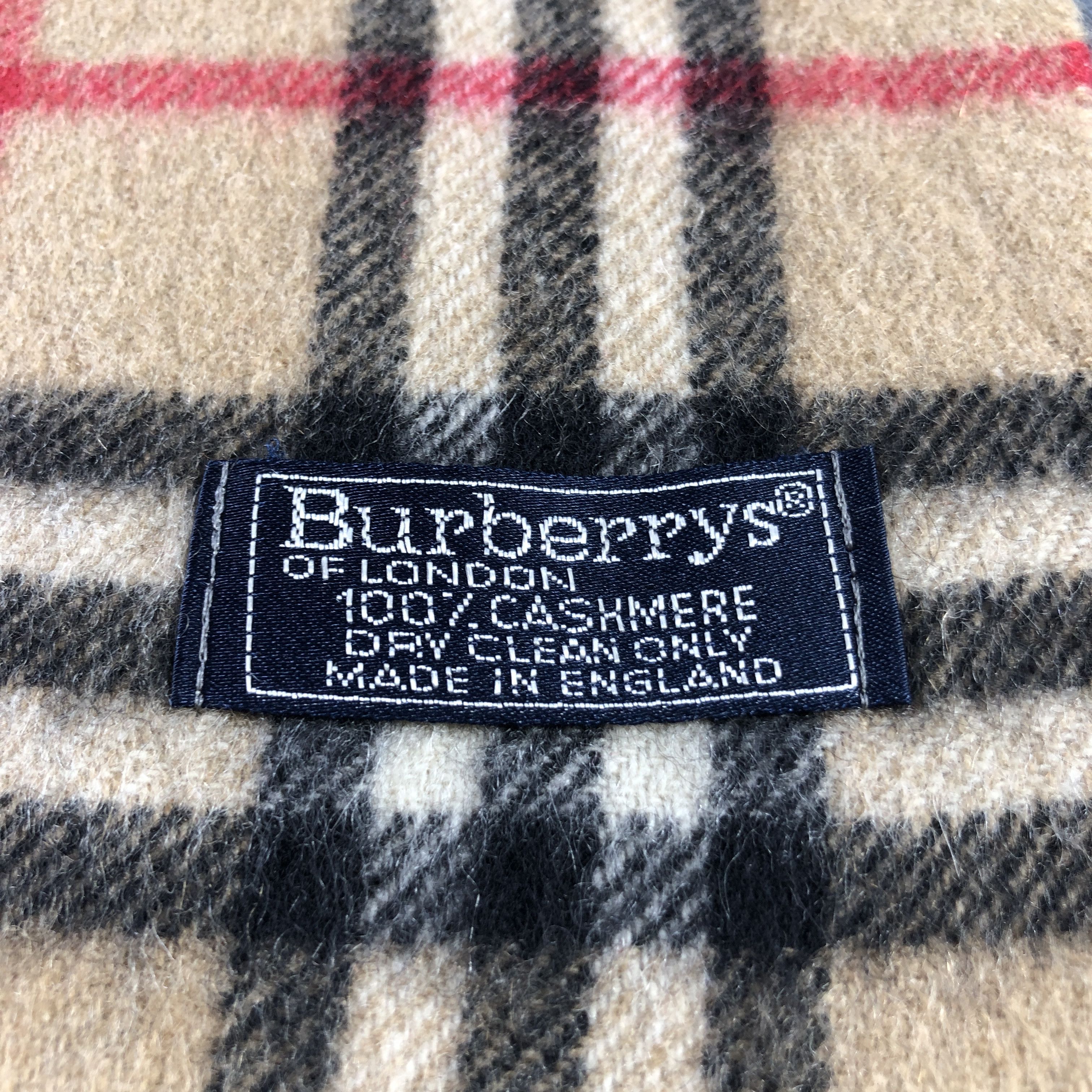 Burberry Burberry Tan Nova Check Cashmere Scarf Muffler V2857 Size ONE SIZE - 4 Thumbnail