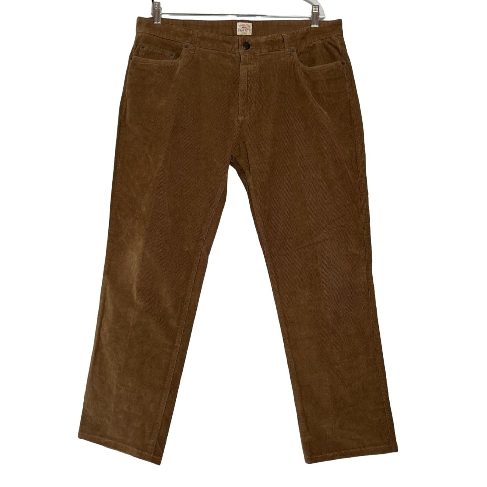 Faherty Faherty Stretch Corduroy 5-Pocket Pant Brown Slim Fit 38x29 Size US 38 / EU 54 - 1 Thumbnail
