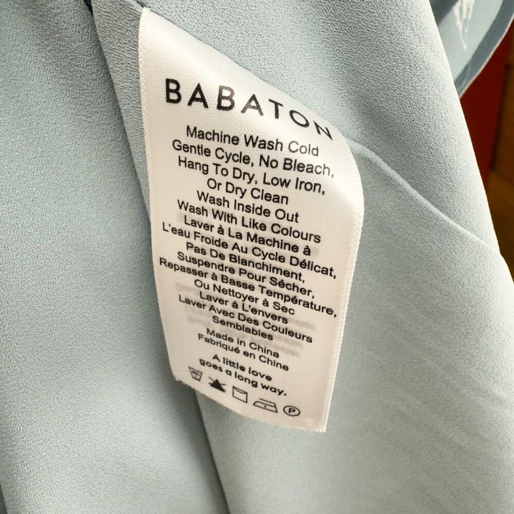 Other BABATON Wallace Wrap Baby Blue-Grey White Mini Dress Size M Size M / US 6-8 / IT 42-44 - 6 Thumbnail