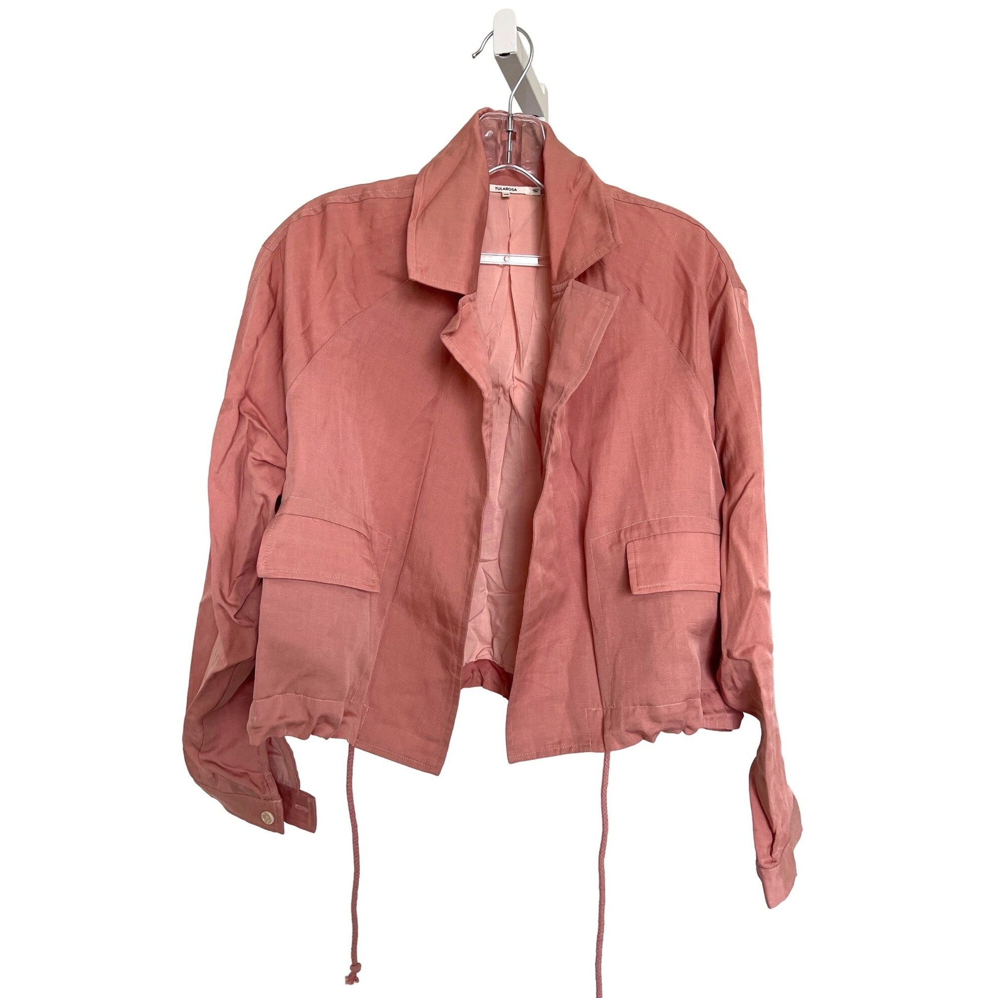 REVOLVE Tularosa Arya Pink Jacket Tencel & Linen Blend Size XS / US 0-2 / IT 36-38 - 6 Thumbnail