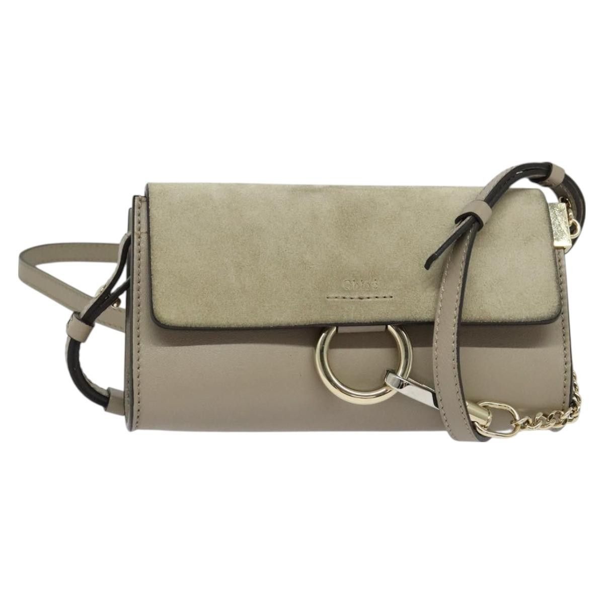 Chloe Chloe Faye Shoulder Bag Leather and Suede Size ONE SIZE - 1 Thumbnail