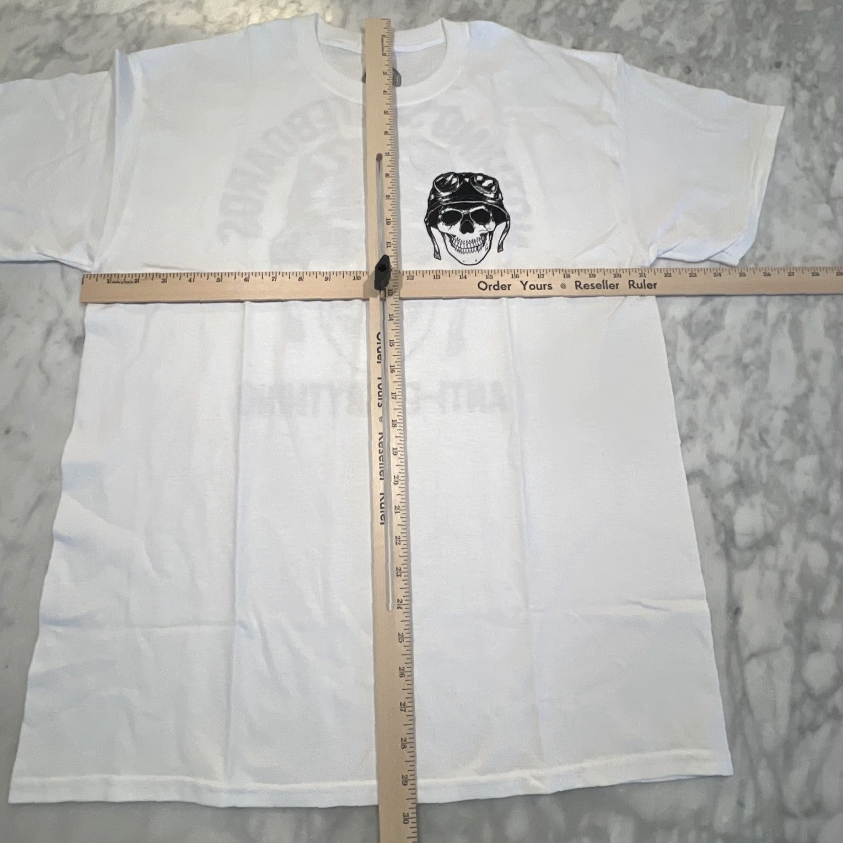 Vintage Nothing Skateboards T Shirt Men’s Large White Skull Anit- Everything Graphic Print Short Sleeve Crew Neck Cotton Mens Regular Size L Size US L / EU 52-54 / 3 - 6 Thumbnail