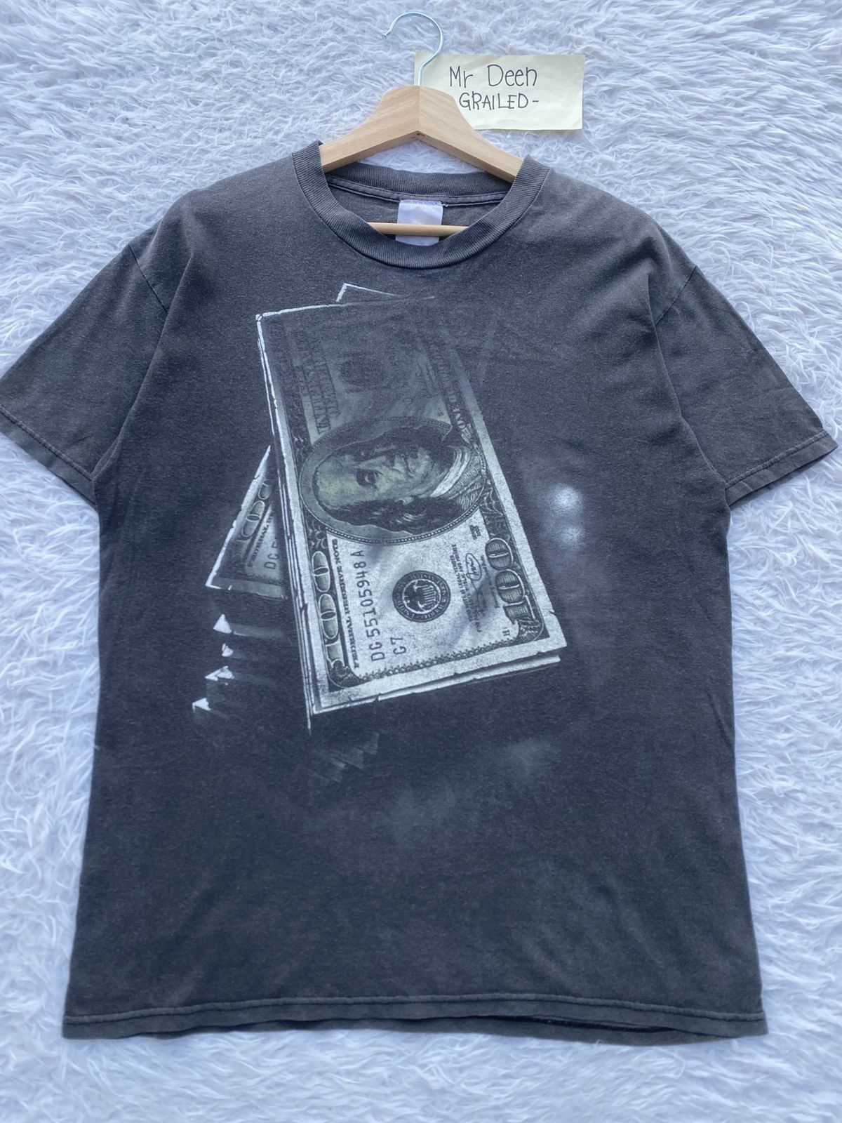 Vintage Vintage Hundred Dollar Bill Benjamin Franklin US Dollars tee Size US M / EU 48-50 / 2 - 5 Thumbnail