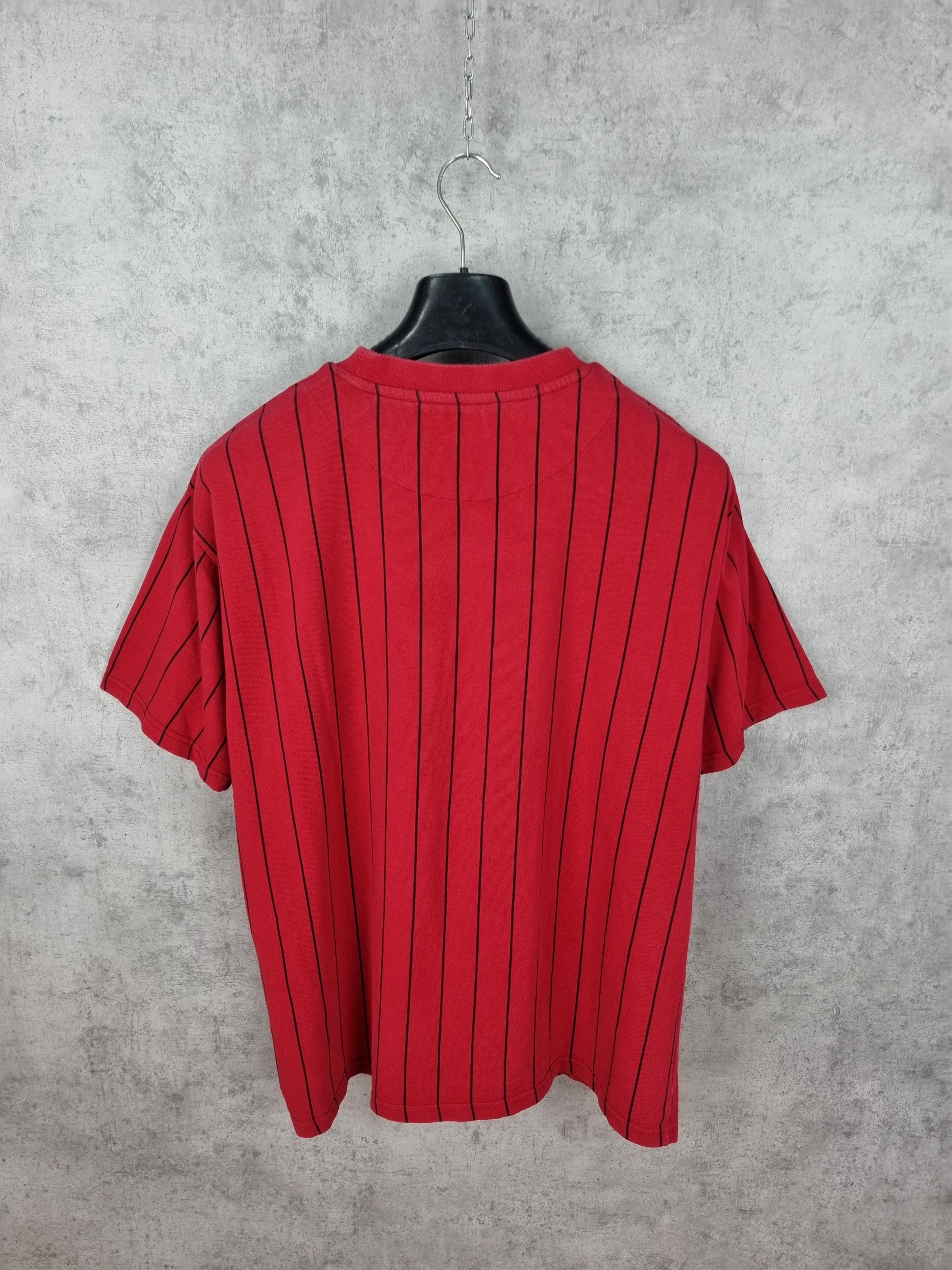 Karl Kani Karl Kani Central Embroidered Logo Pinstriped Teeshirt Size US XL / EU 56 / 4 - 7 Thumbnail
