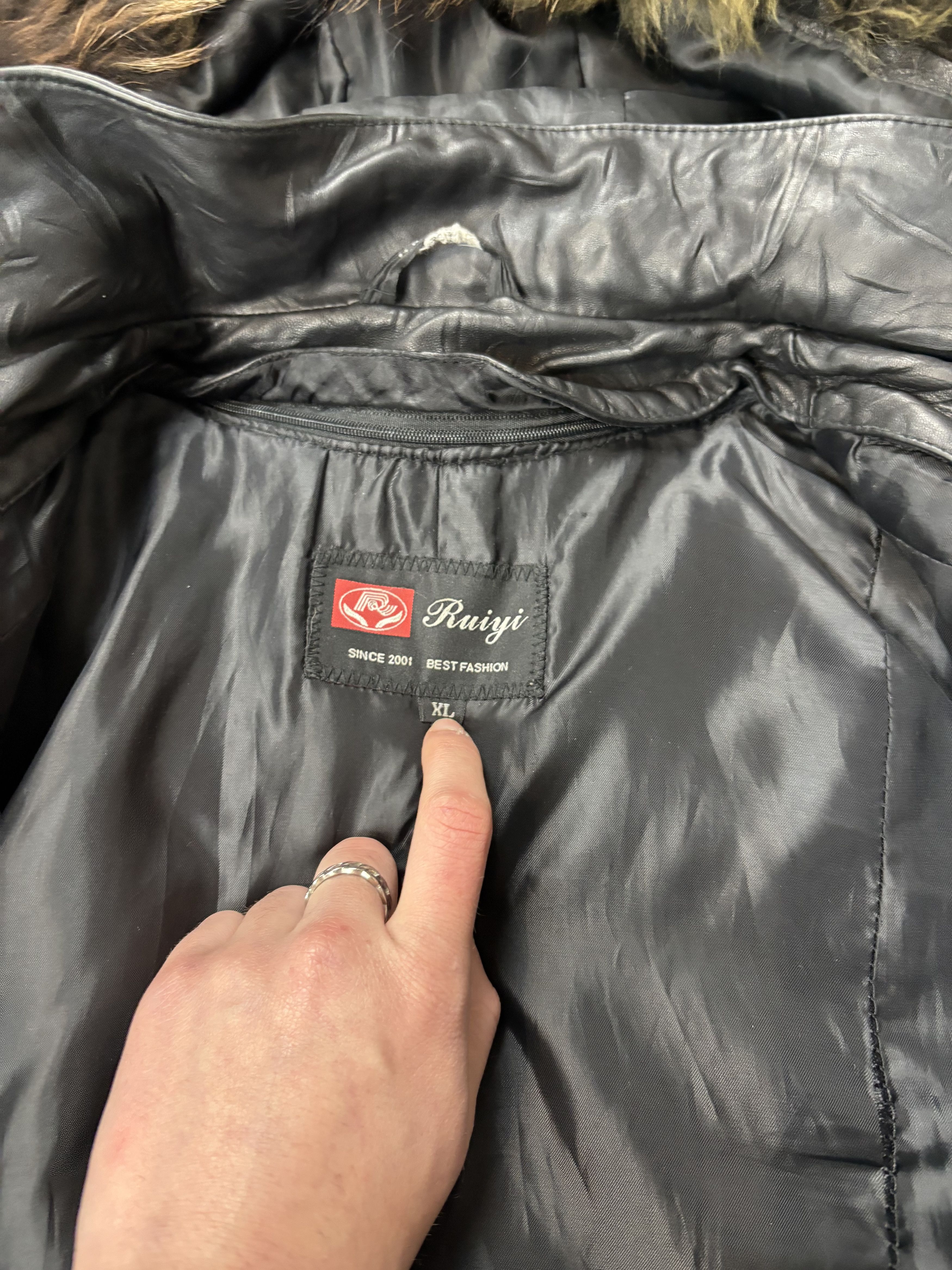 Tornado Mart JAPANESE RICK OWENS TYPE! RARE FUR/LEATHER BOMBER JACKET Size US S / EU 44-46 / 1 - 11 Thumbnail
