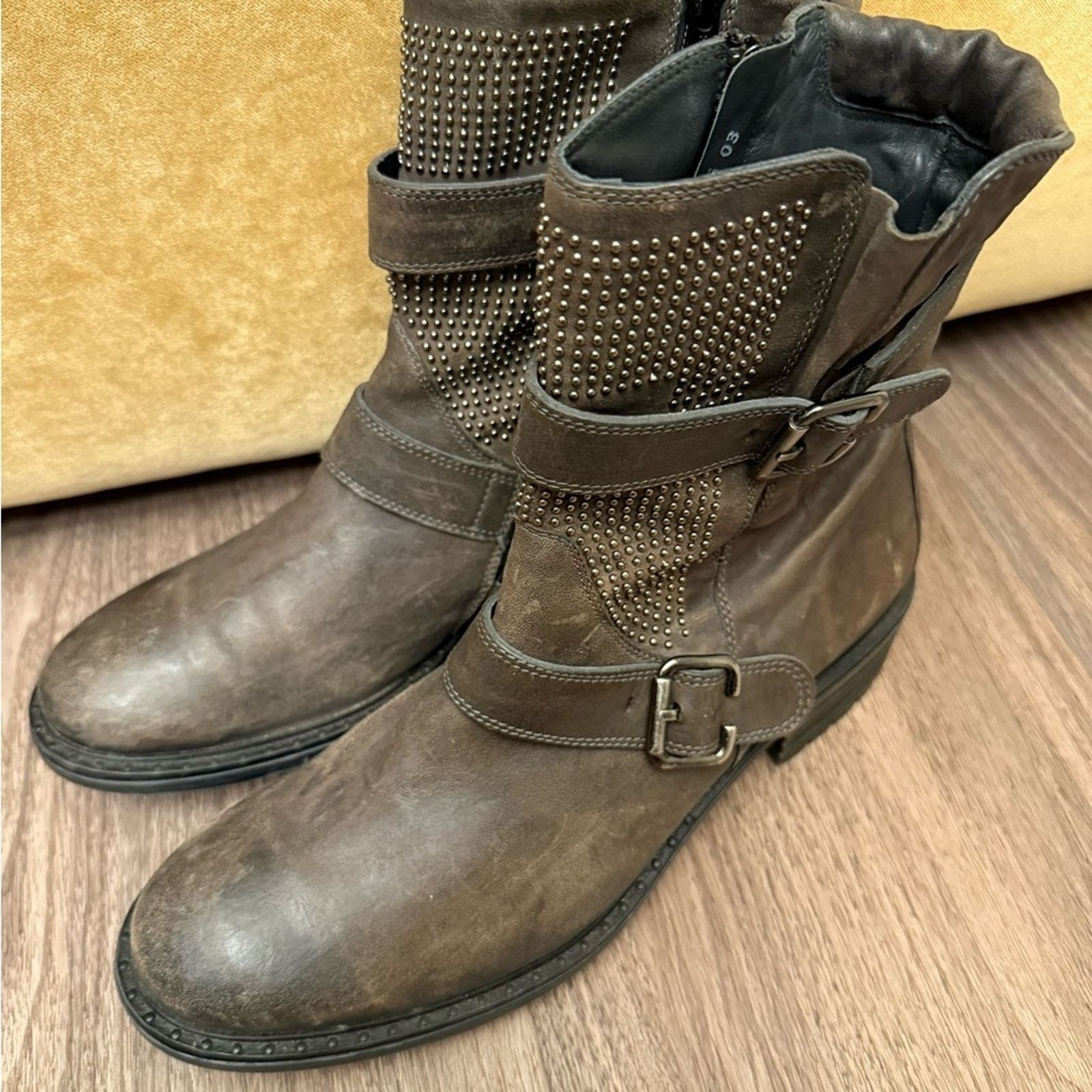 Other PAUL Green studded Stylish Brown Ankle Boots 8 Size US 8 / IT 38 - 2 Thumbnail