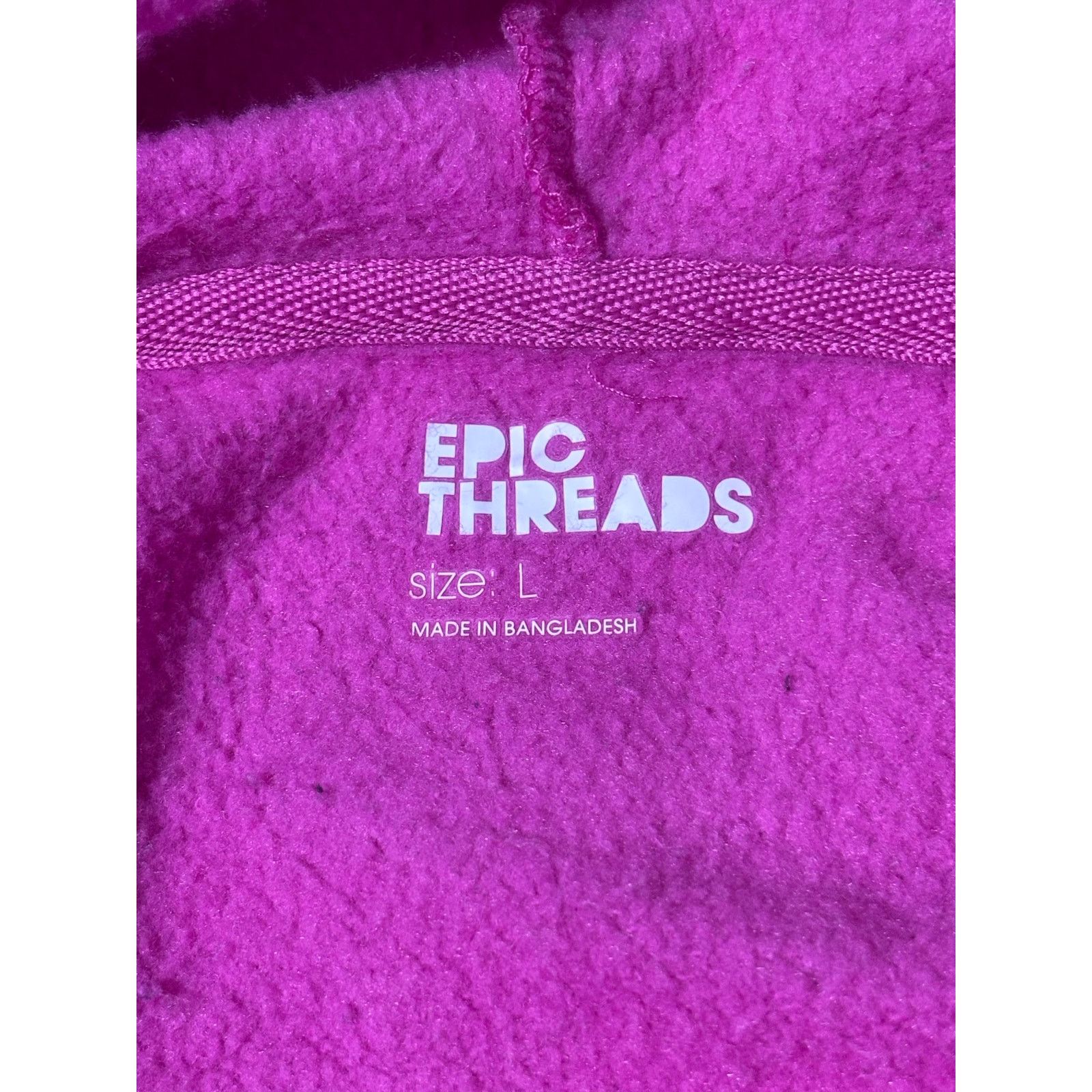Epic Threads Epic Threads Pink Cotton Hoodie Pullover Sweater Thumbholes Size L / US 10 / IT 46 - 8 Thumbnail