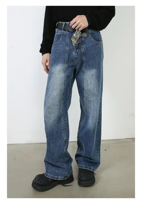 Other Washed loose straight-leg versatile casual jeans Size US 32 / EU 48 - 2 Thumbnail