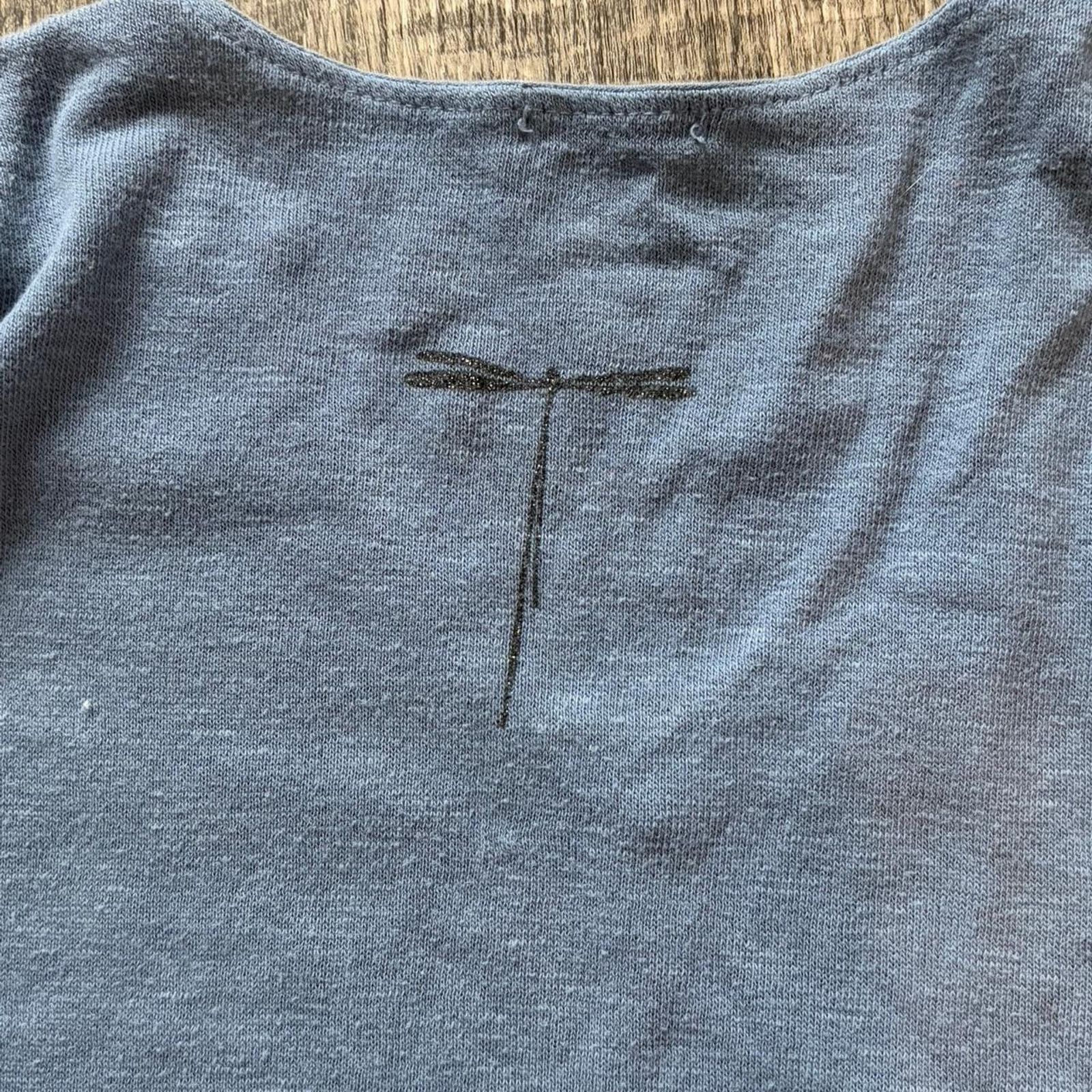 Other Blue long sleeve top with Dragonfly Detail Size S / US 4 / IT 40 - 3 Thumbnail