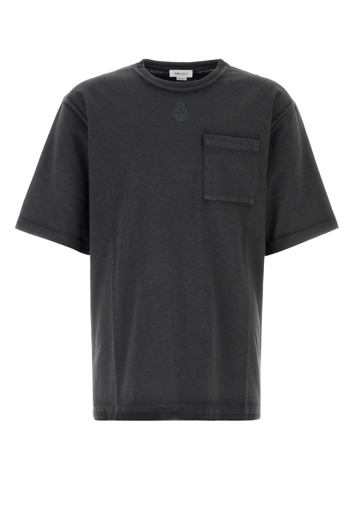 Alexander McQueen Two-Tone Cotton T-Shirt Size US M / EU 48-50 / 2 - 1 Thumbnail