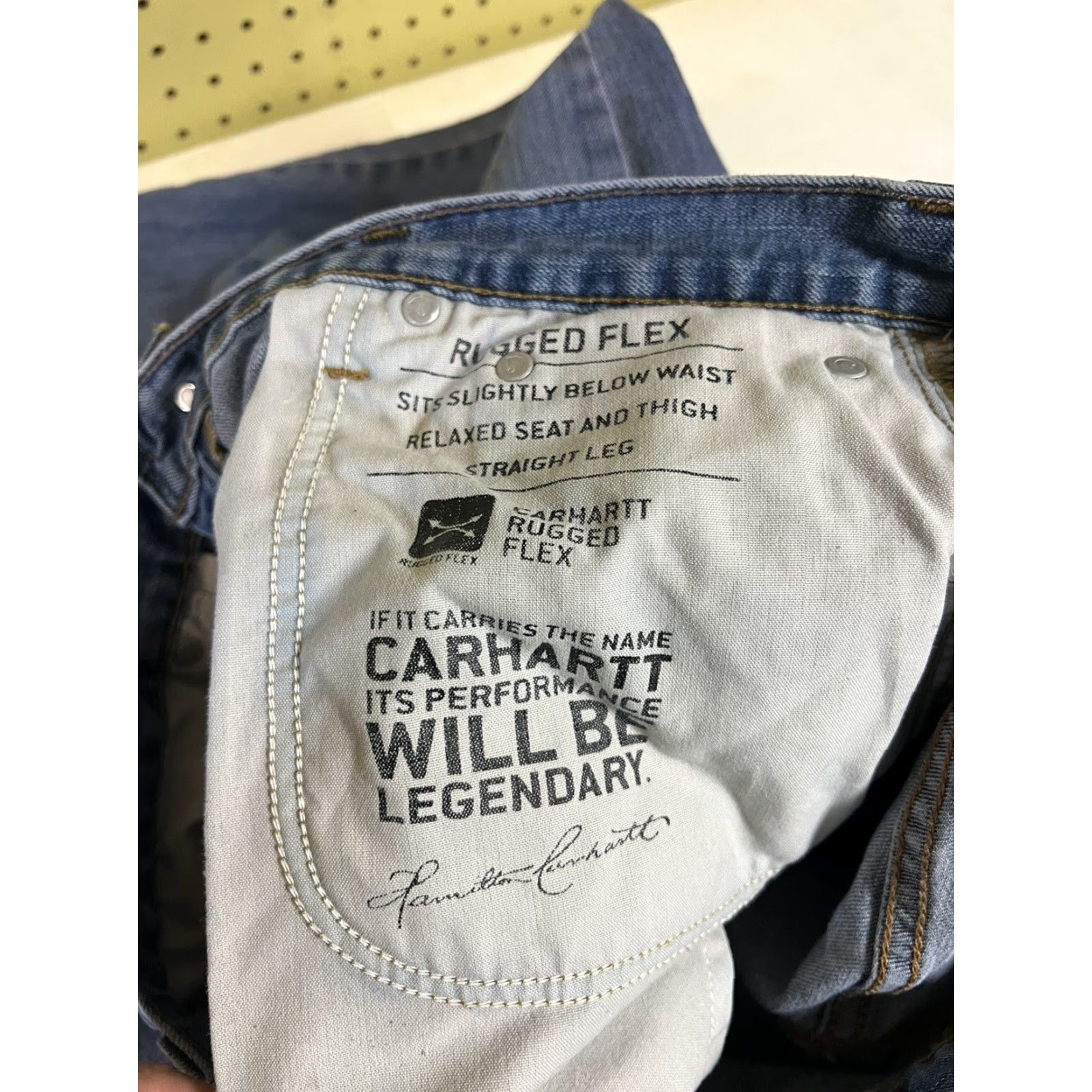 Carhartt Carhartt Jeans Rugged Flex Relaxed Fit Straight Leg Jeans Men 34x32 Blue Denim 5-Pocket Belt Loops Working Comfort Durable Size US 34 / EU 50 - 6 Thumbnail
