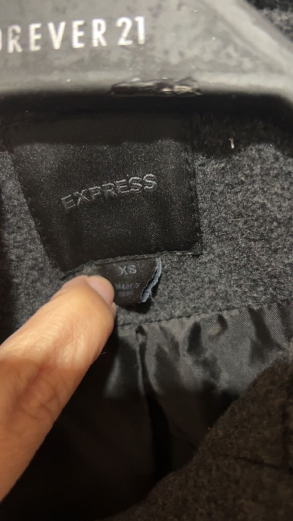 Express Women's Express Charcoal Gray Pea Coat XS Size XS / US 0-2 / IT 36-38 - 3 Thumbnail