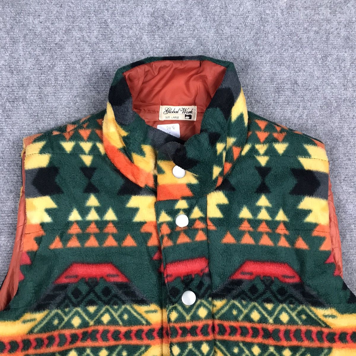 Japanese Brand Global work Fleece vest Navajo design Size US L / EU 52-54 / 3 - 2 Thumbnail