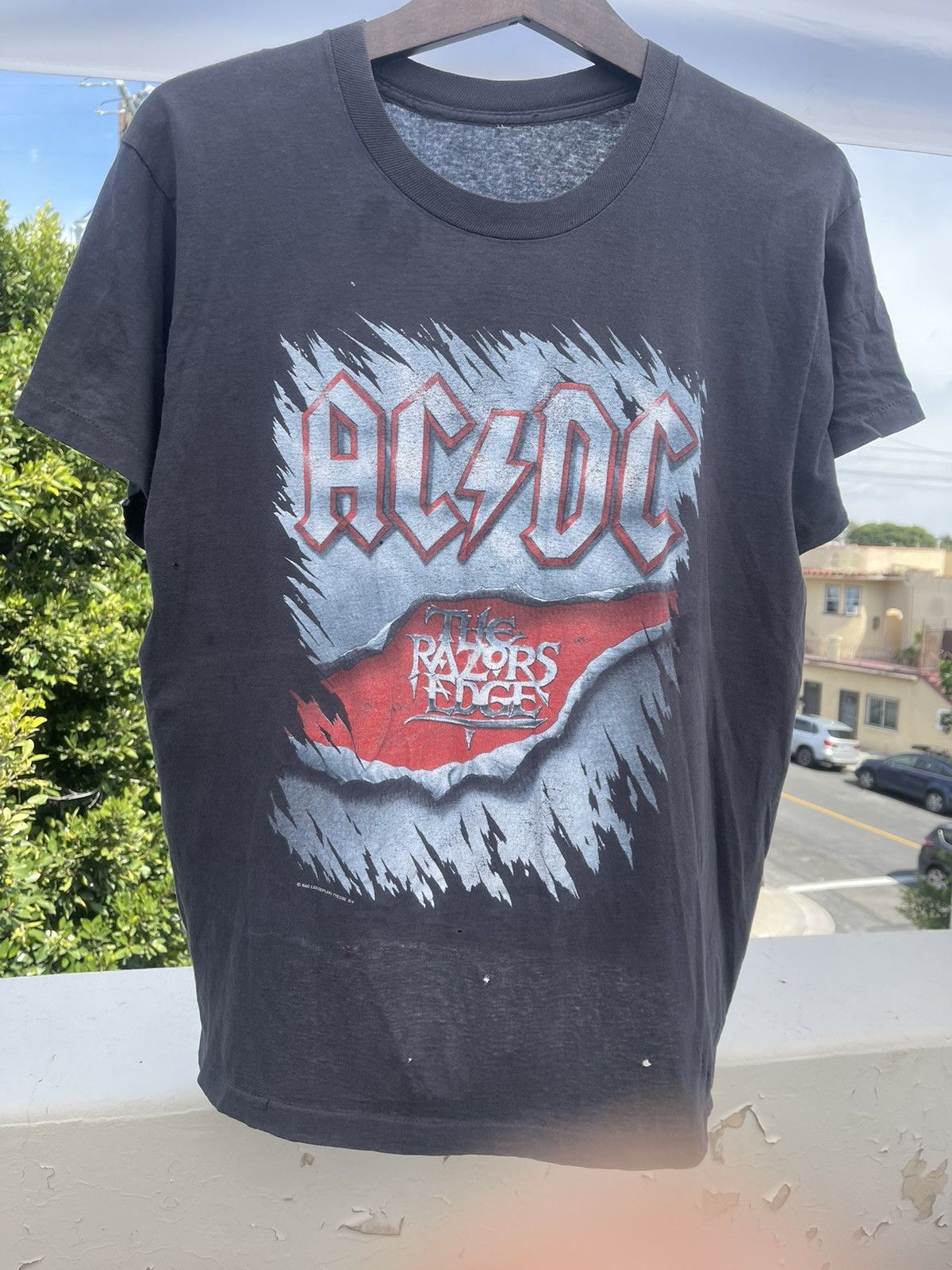 Band Tees Vintage 1990 Faded ACDC Band Tee Size US L / EU 52-54 / 3 - 1 Thumbnail