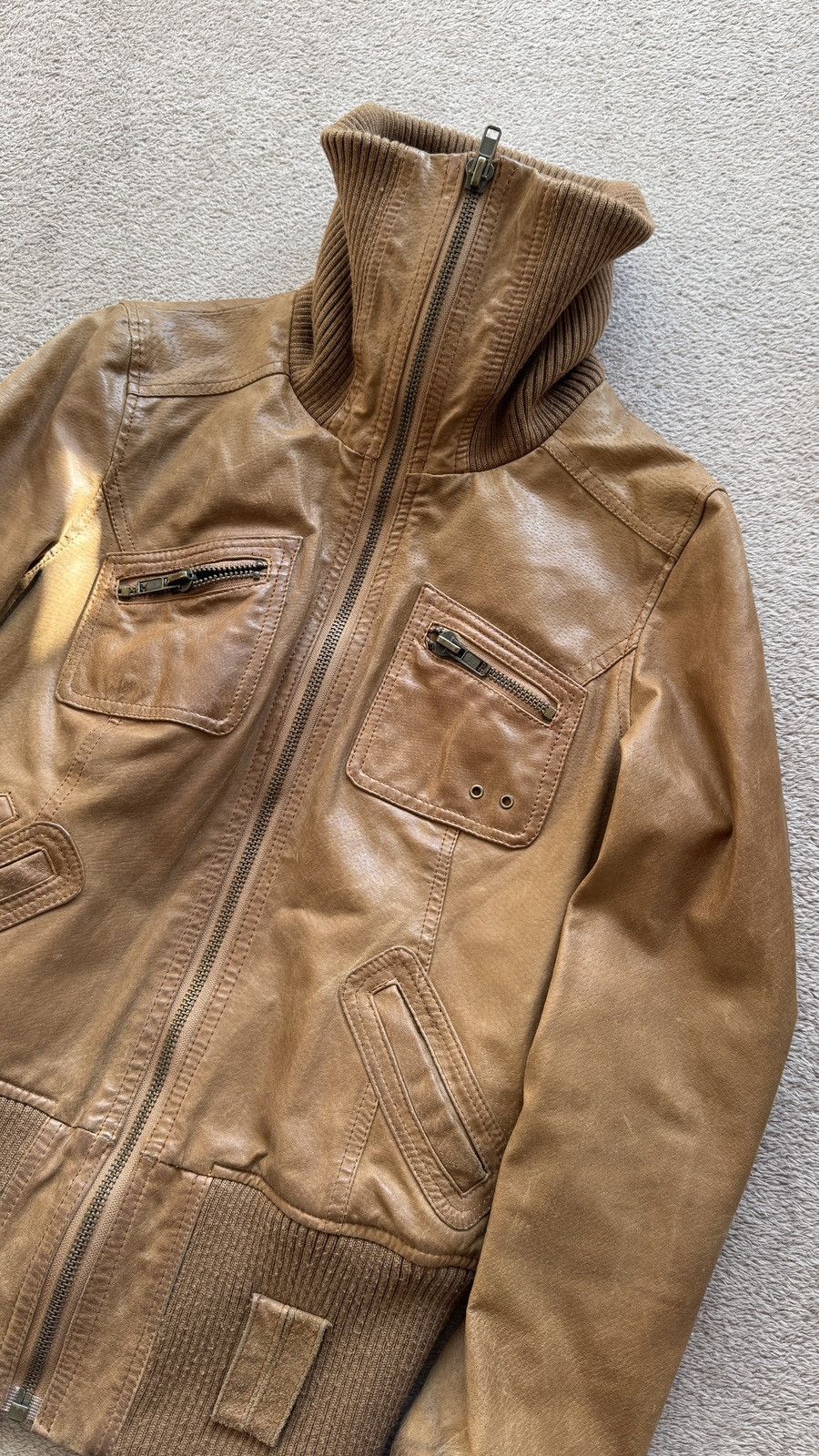 If Six Was Nine Vintage Y2K faded leather jacket Gucci Hysteric LGB style Size XL / US 12-14 / IT 48-50 - 2 Thumbnail