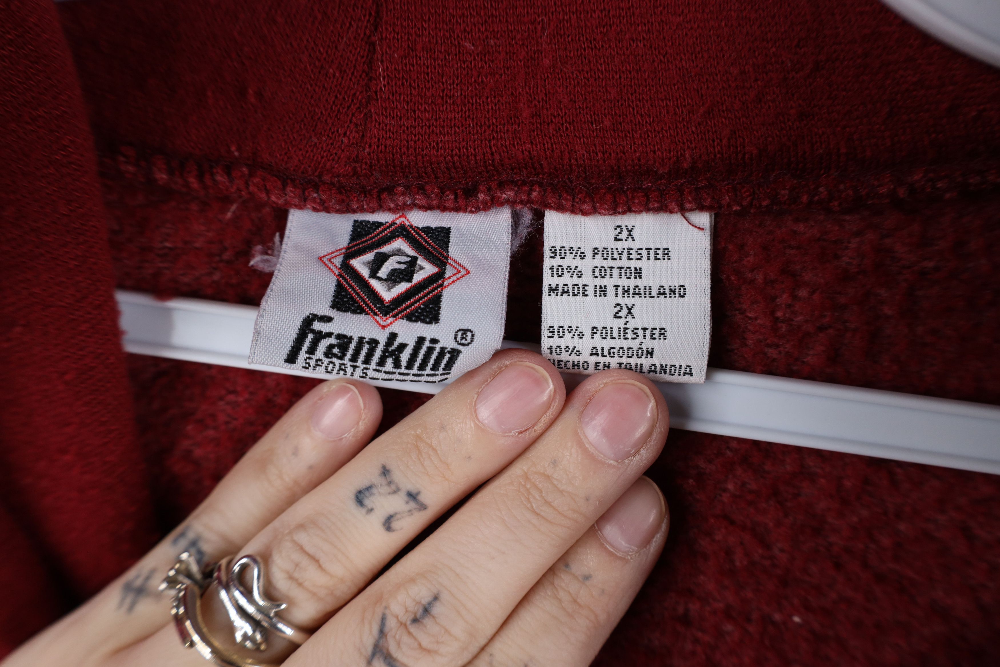 Vintage Vintage 90s Streetwear Blank Full Zip Hoodie Sweatshirt Size US XXL / EU 58 / 5 - 9 Thumbnail