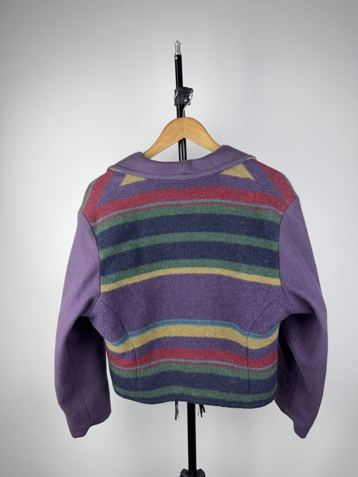 Other Vintage 90s Mid West Wool Jacket Western Striped Canada Size M / US 6-8 / IT 42-44 - 7 Thumbnail