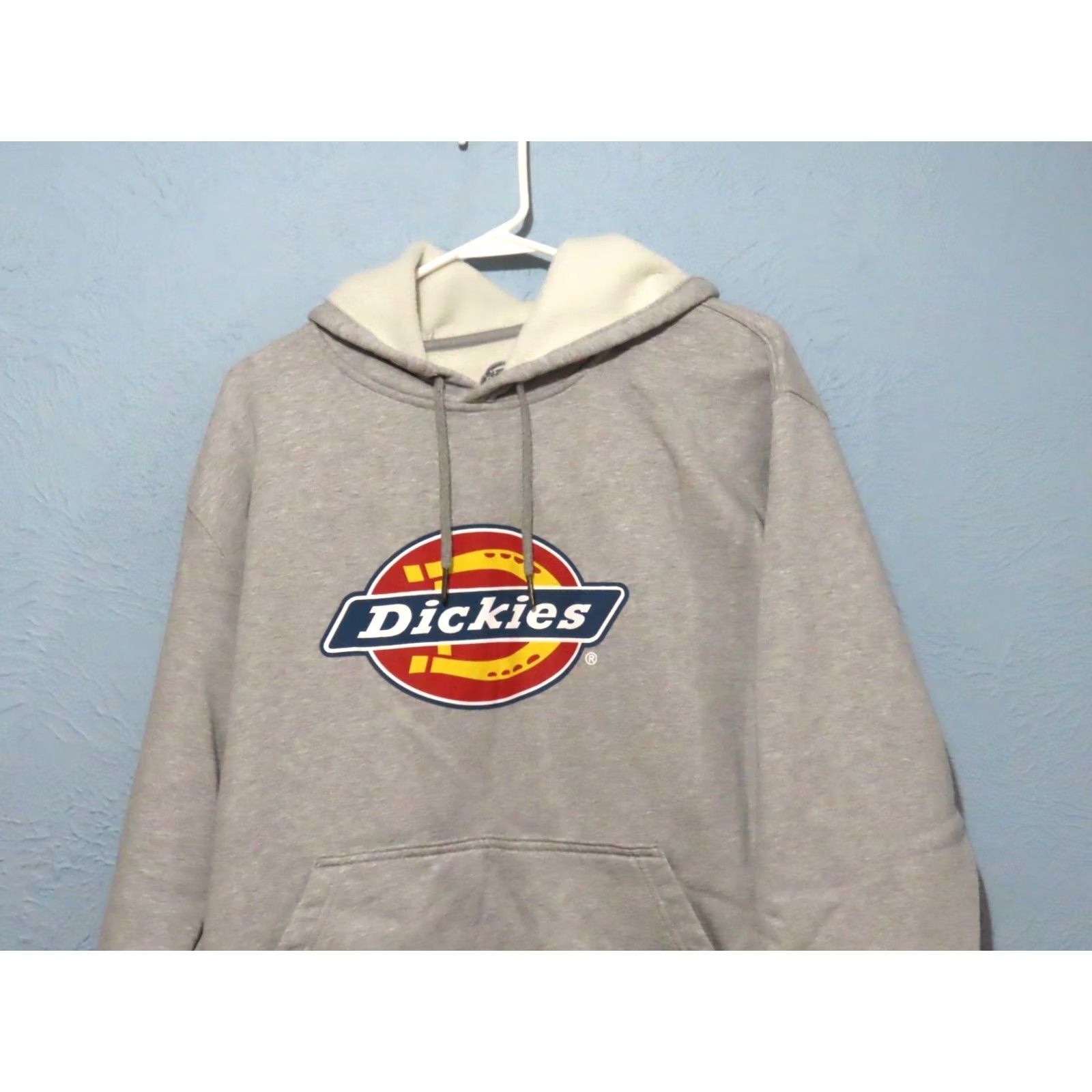 Dickies Dickies Mens XLarge Big Front Logo Hoodie Sweatshirt Gray Regular Pullover Hooded Pocket Logo Mens XS? Size US XL / EU 56 / 4 - 3 Thumbnail