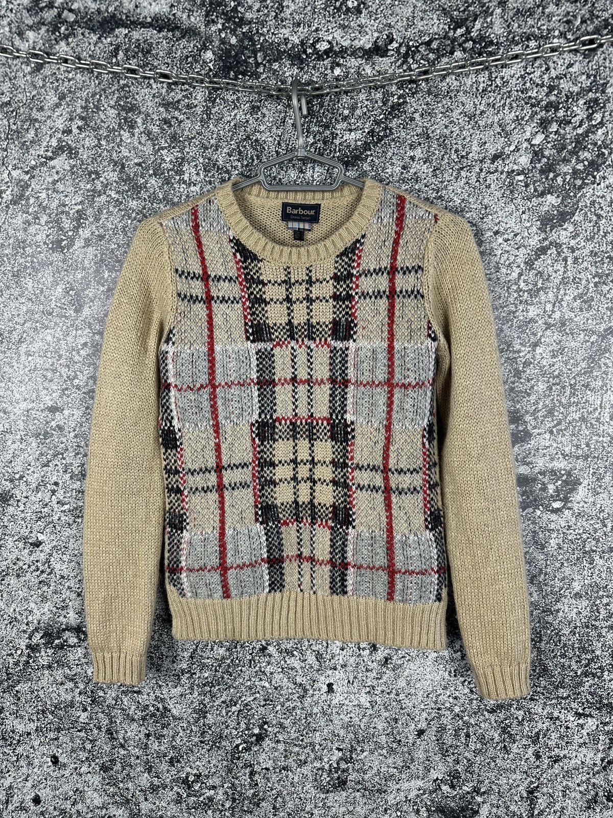 Barbour Barbour Dress Tartan Morlich Knit Crew Sweater UK 8 USA 4 Size S / US 4 / IT 40 - 1 Thumbnail