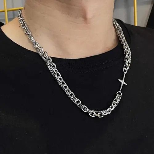 Jewelry Star Double Layer Necklace, y2k Star Necklace Size ONE SIZE - 2 Thumbnail