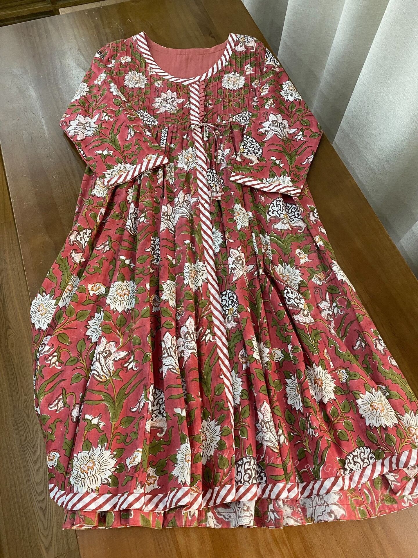 Other Red Floral Loose Long Dress Size M / US 6-8 / IT 42-44 - 1 Thumbnail
