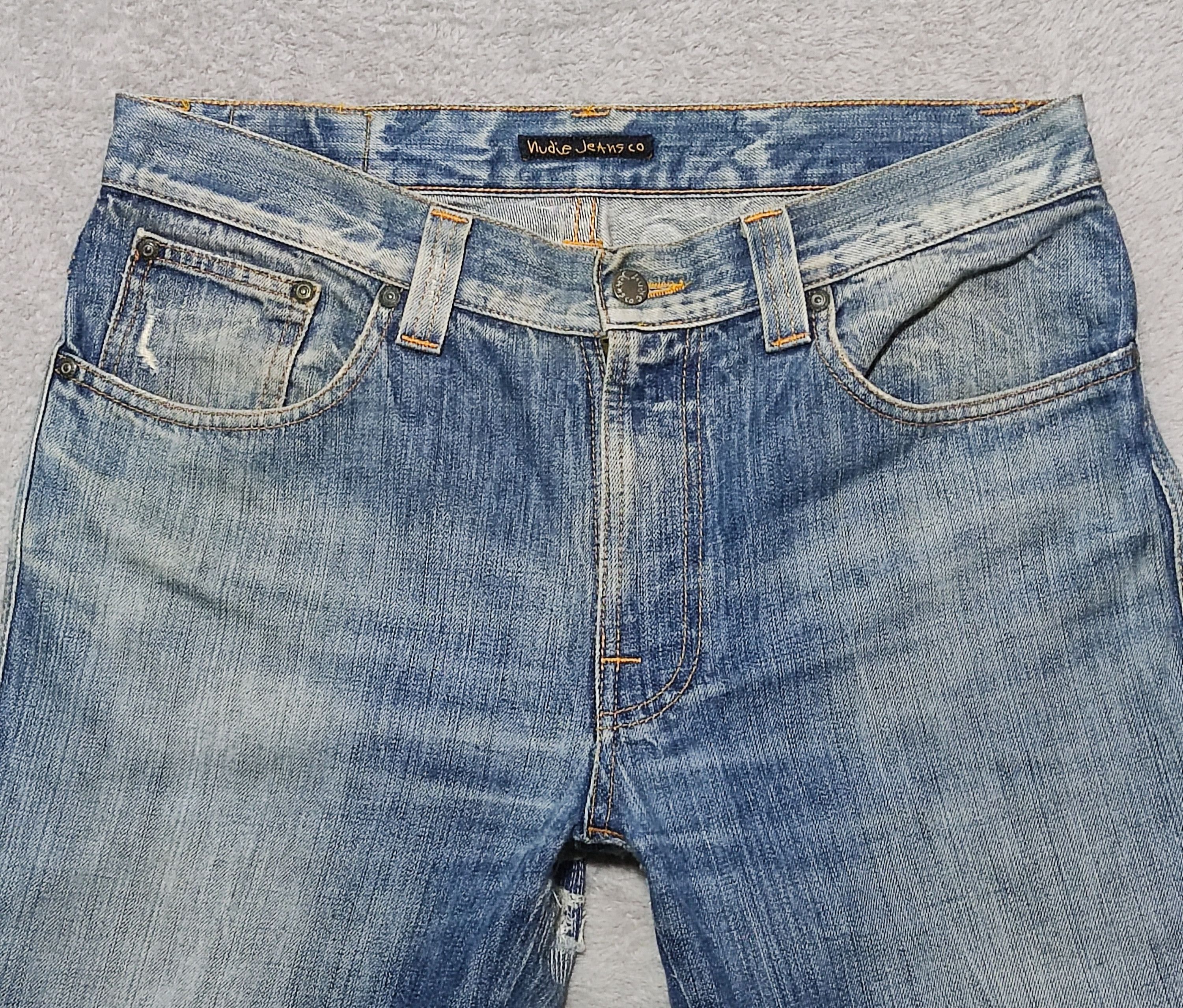 Nudie Jeans Vintage Distressed Nudie saltwater blue Italy made Size US 34 / EU 50 - 3 Thumbnail