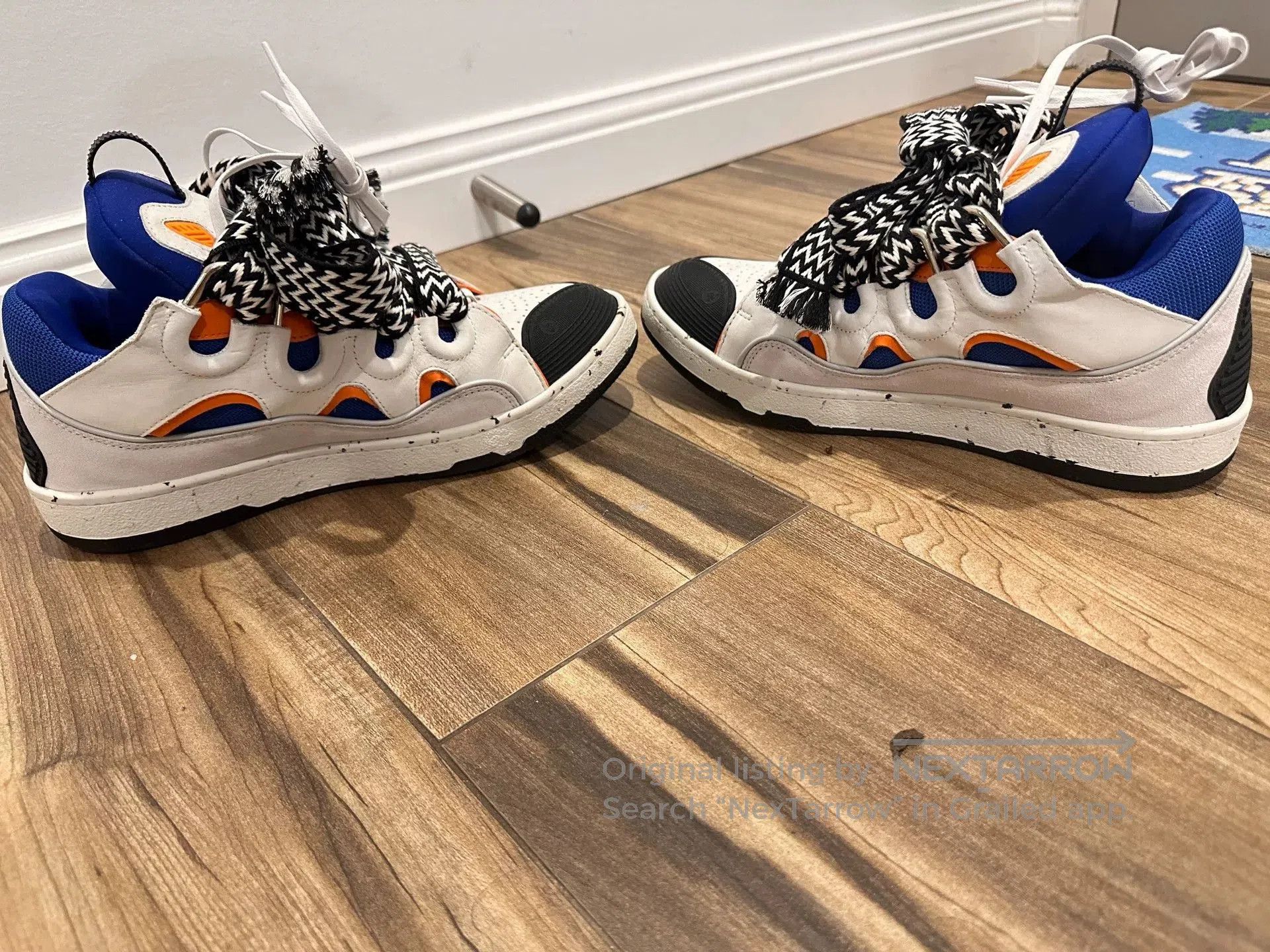 Lanvin Lanvin Men's Blue White Bread Sneakers. Size US 10 / EU 43 - 4 Thumbnail