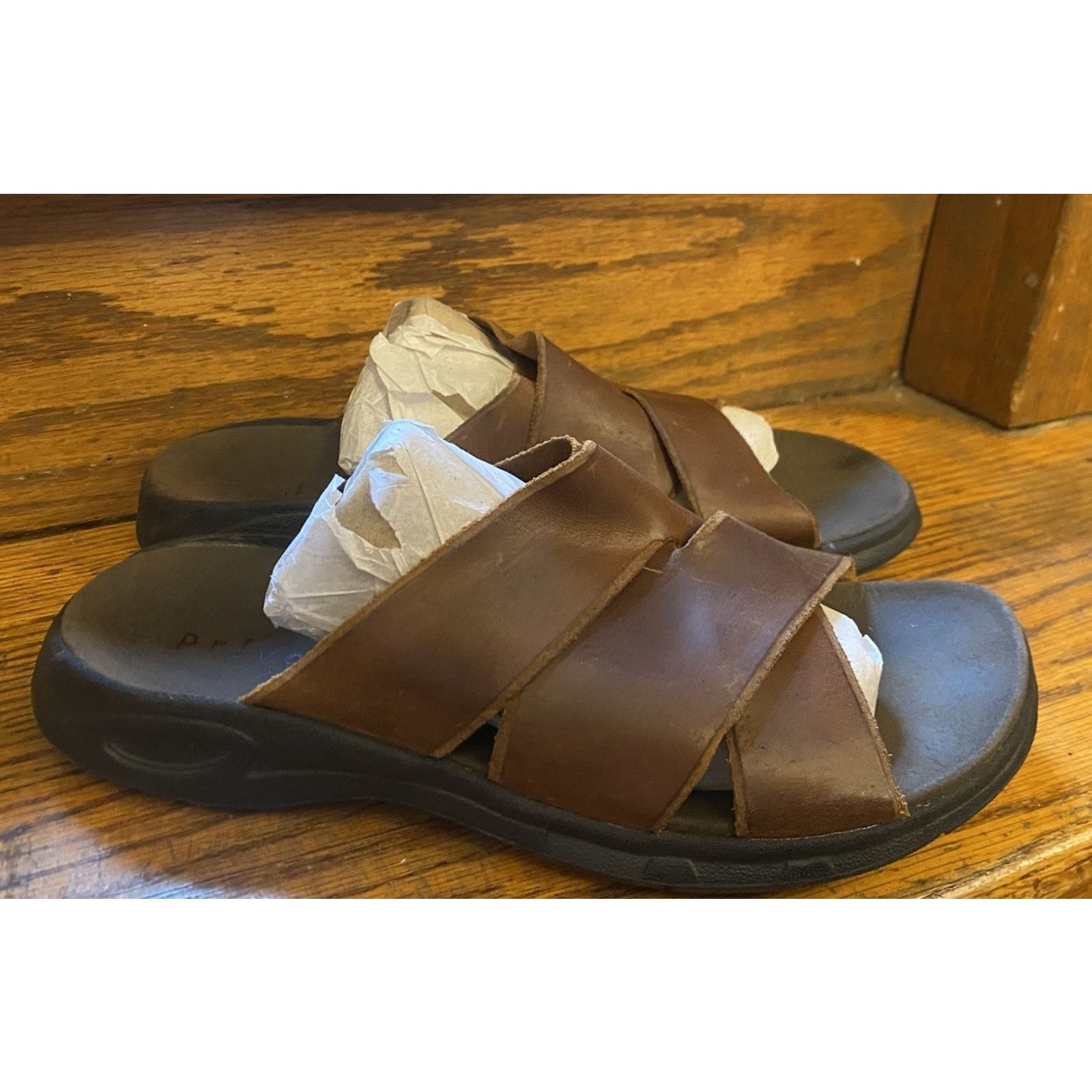 Clarks Clarks Merrimack Brown Soft Leather Sandals Men’s 10 Slip On Size US 10 / EU 43 - 1 Thumbnail