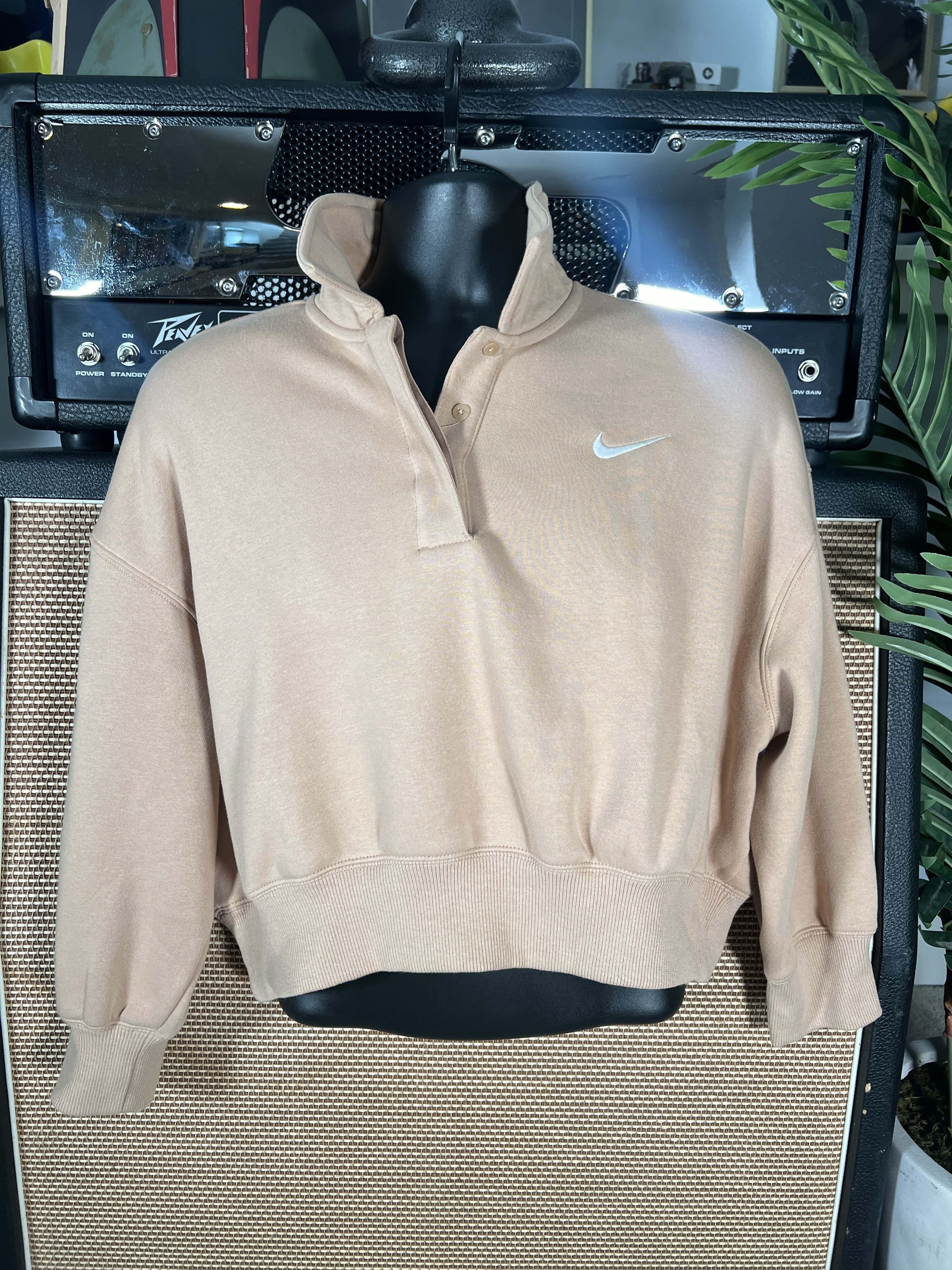Nike Nike Women's Fleece 3/4-Sleeve Crop Polo Medium Size M / US 6-8 / IT 42-44 - 1 Thumbnail