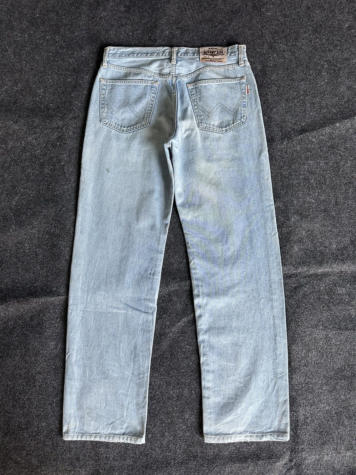Edwin Vintage Edwin 101 Made in Japan Baggy Faded Denim 33x31 D116 Size US 33 - 3 Thumbnail