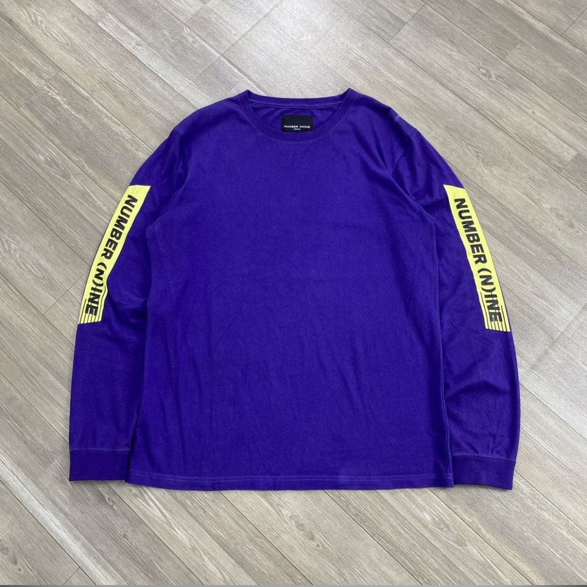 Number (N)ine Number (N)ine Spell Out Logo Tapped Longslevee Shirt Purple Size US L / EU 52-54 / 3 - 1 Thumbnail