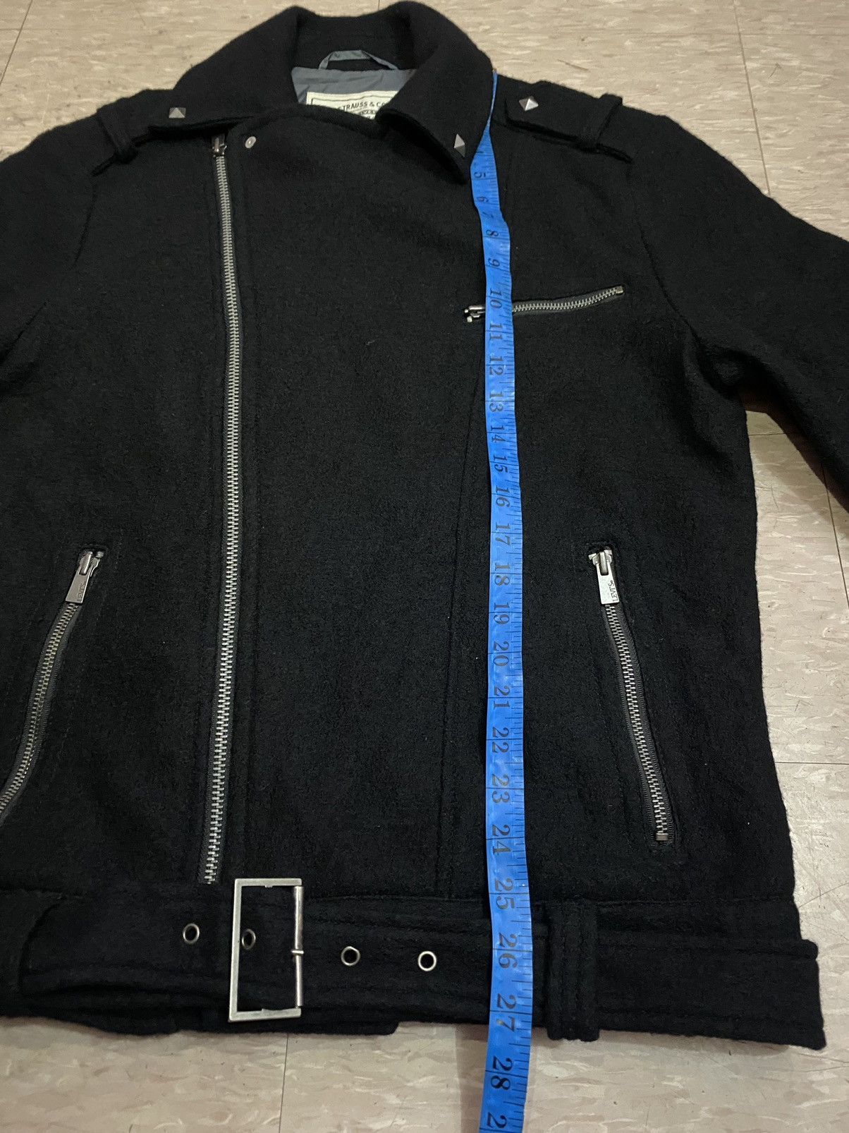Levi's Levi strauss & co double colar black coat/rider wool jacket Size US L / EU 52-54 / 3 - 11 Thumbnail