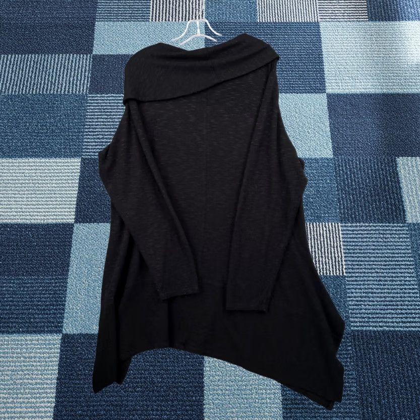 Vintage Cupio Sweater Womens 3X Plus Black Tunic Fold Over Off The Shoulder Long Sleeves Size XXL / US 16-18 / IT 52-54 - 1 Thumbnail