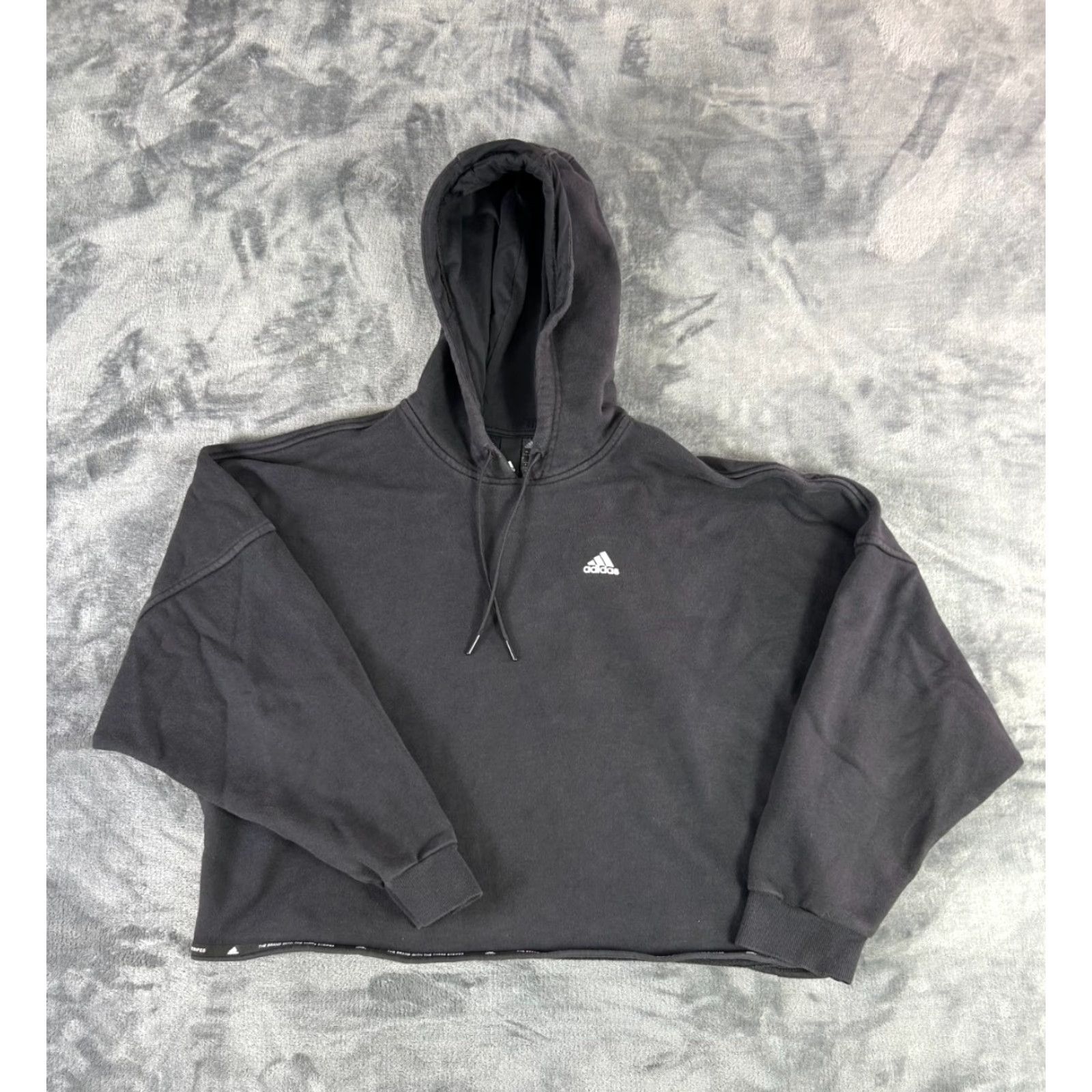 Adidas VINTAGE adidas Originals Black Cropped Hoodie Women’s Small S Cropped Pullover Hooded Logo 90s Mens Women Girls Limited? Size S / US 4 / IT 40 - 2 Thumbnail