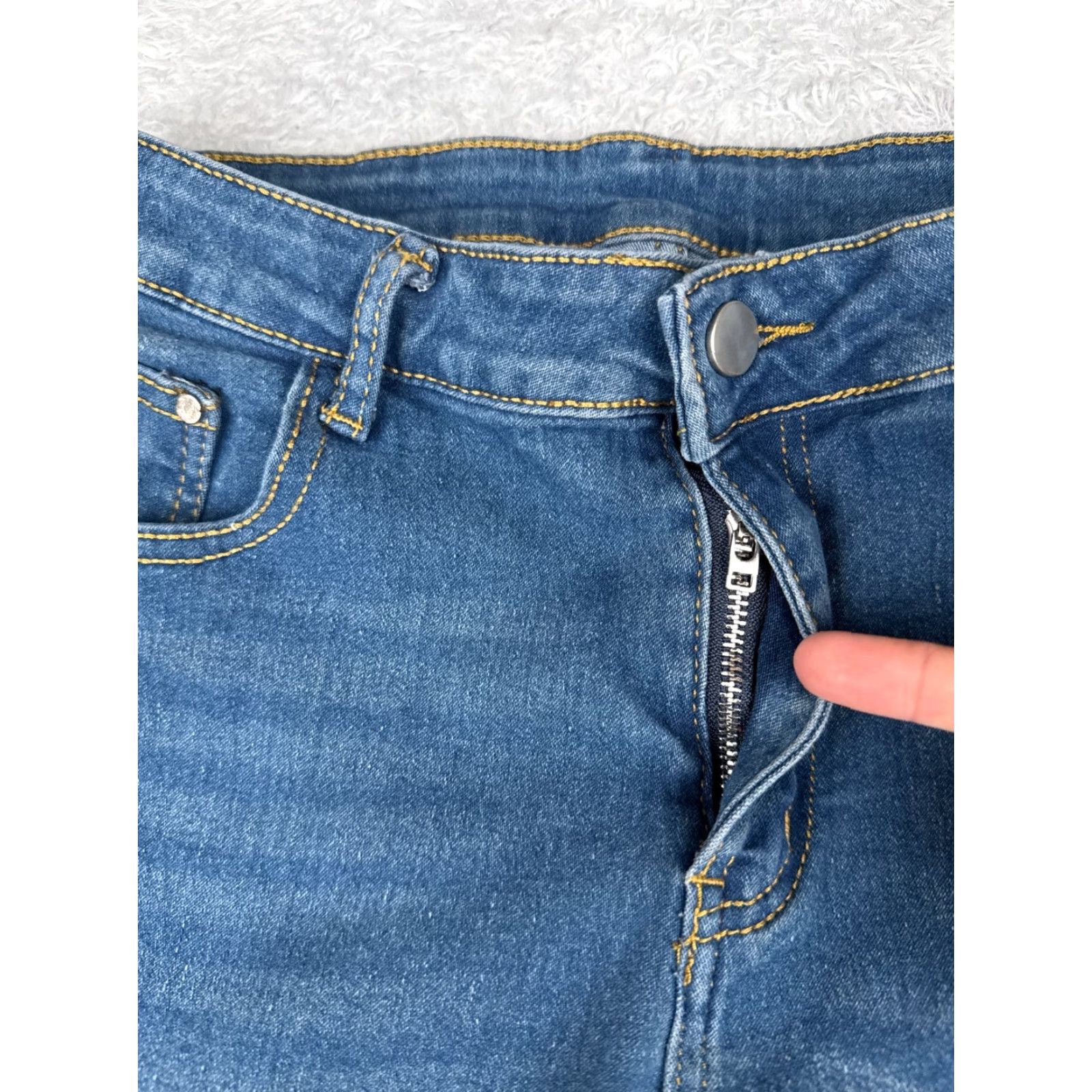 Denime VINTAGE Jeans Women 30 Blue Denim Bootcut Embroidered Floral Mid Rise Cotton 30x30 Size 30" / US 8 / IT 44 - 5 Thumbnail