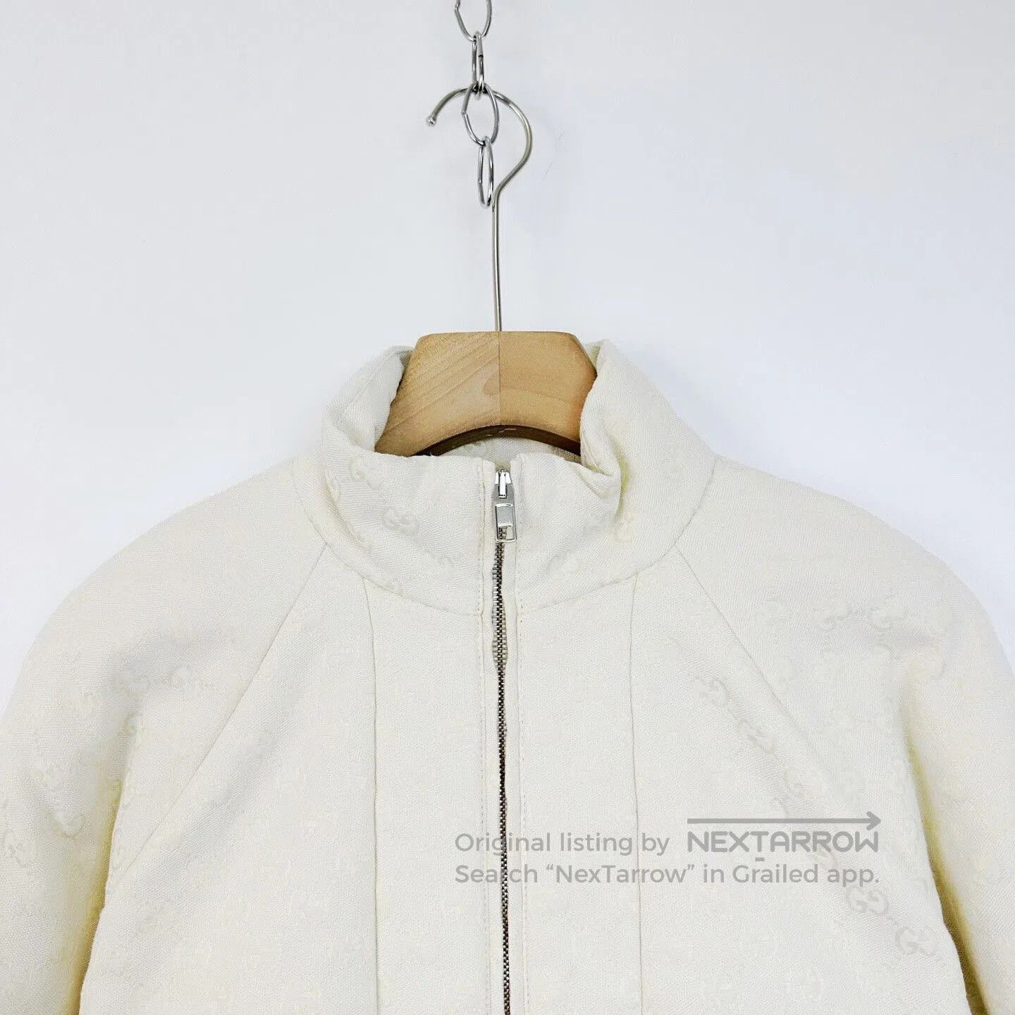 Gucci white gucci double g logo zip jacket. Size US M / EU 48-50 / 2 - 3 Thumbnail